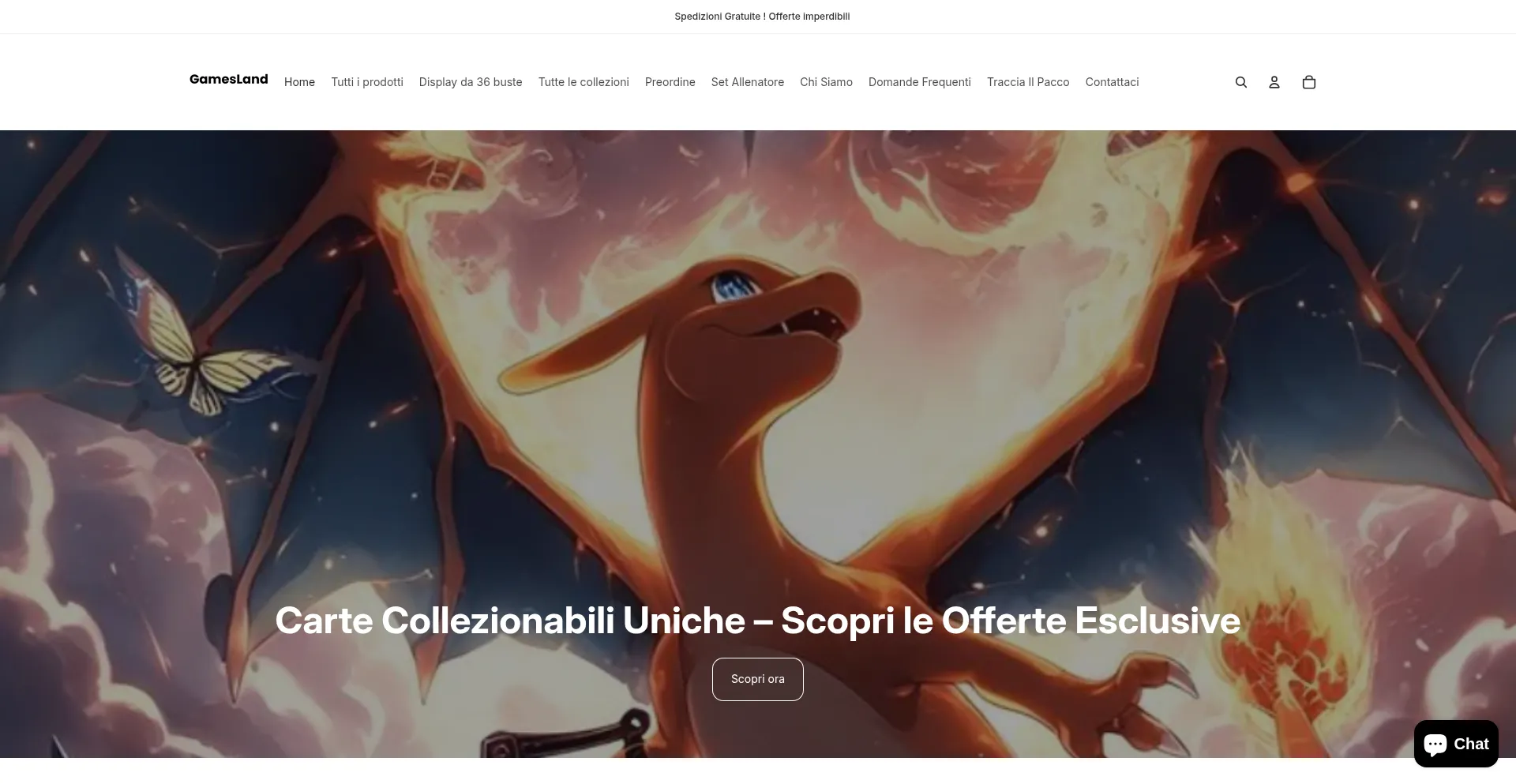 Website screenshot of Gamesland.shop