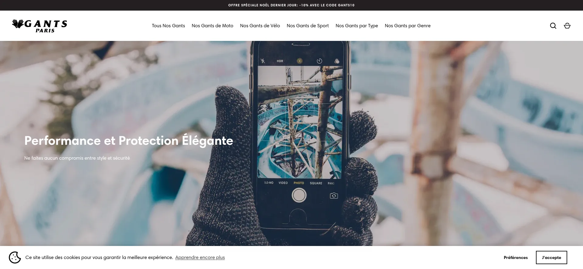 Website screenshot of Gants-paris.com