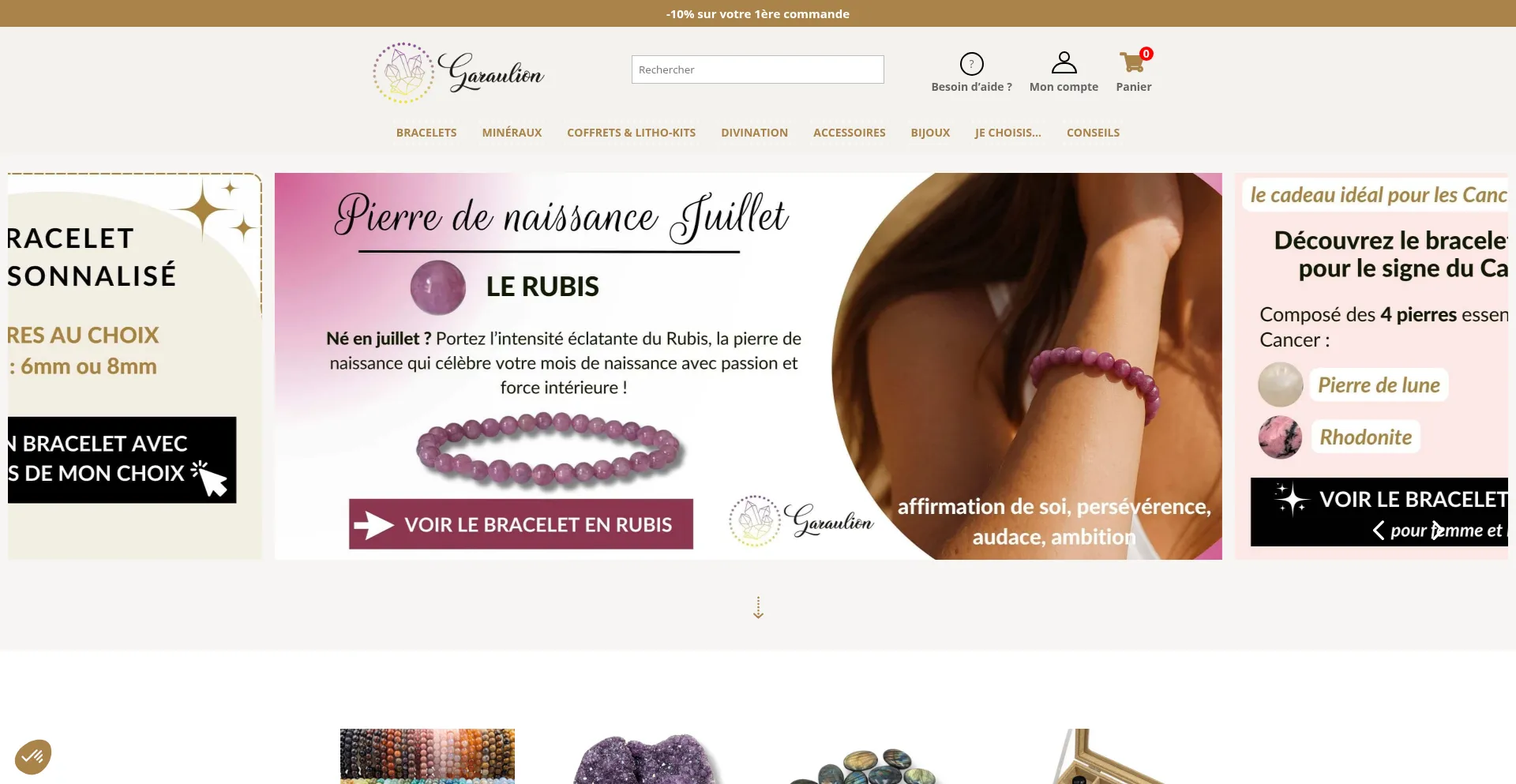 Website screenshot of Garaulion.fr