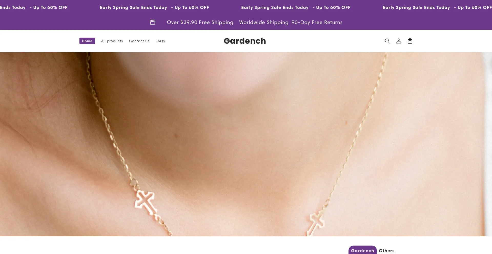Website screenshot of Gardench.com