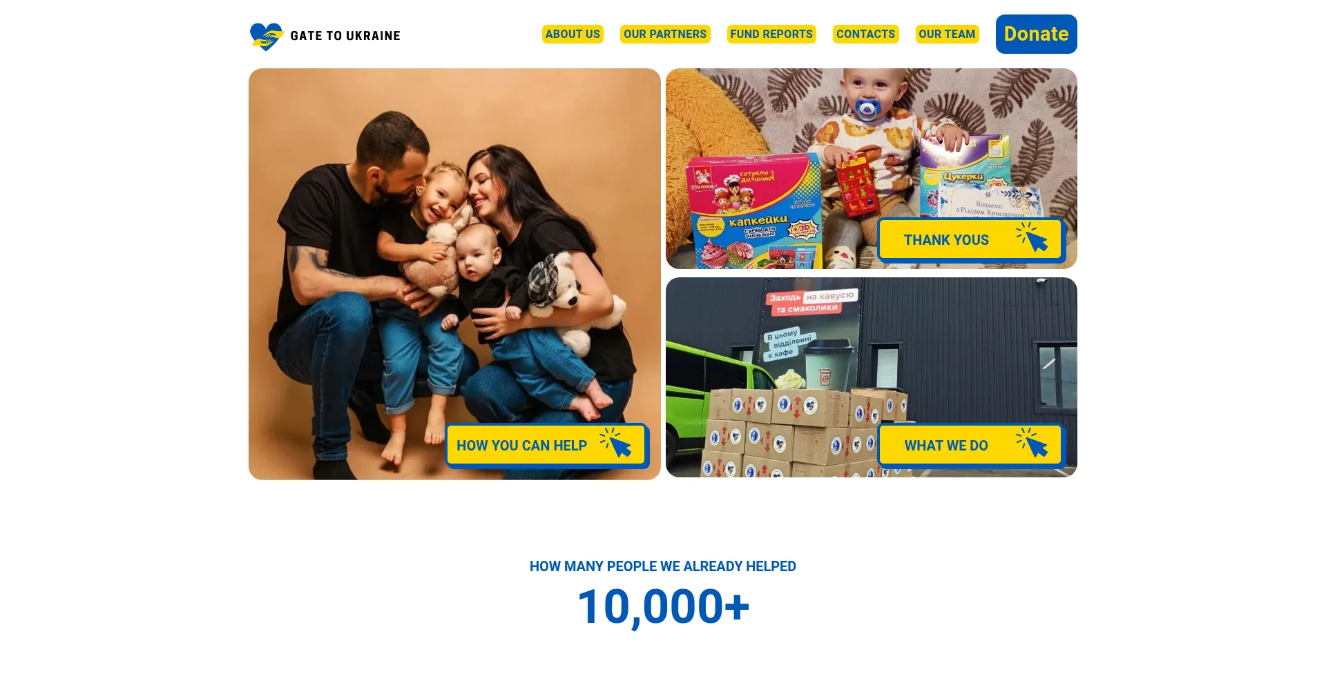 Website screenshot of Gate.org