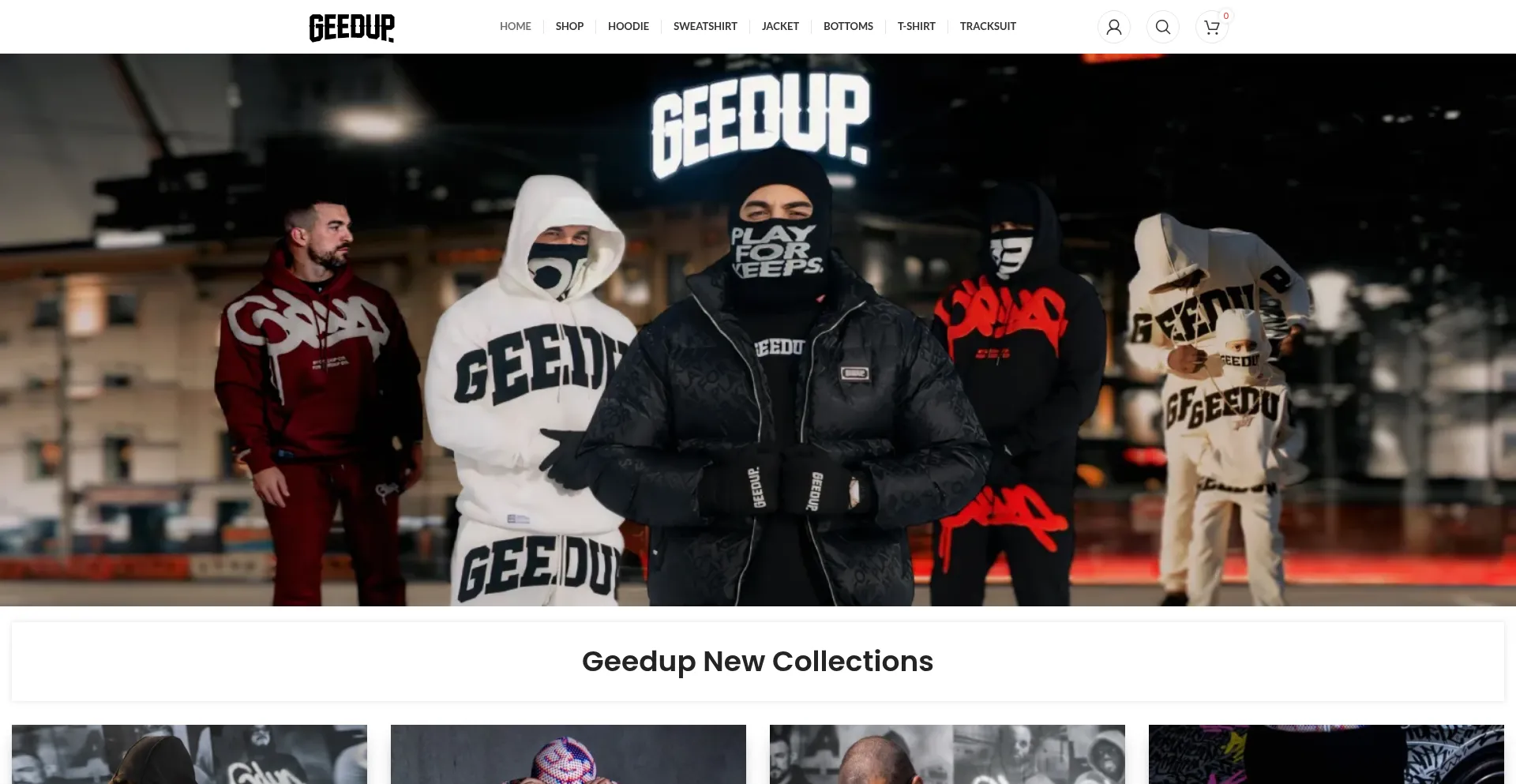 Website screenshot of Geedup.net