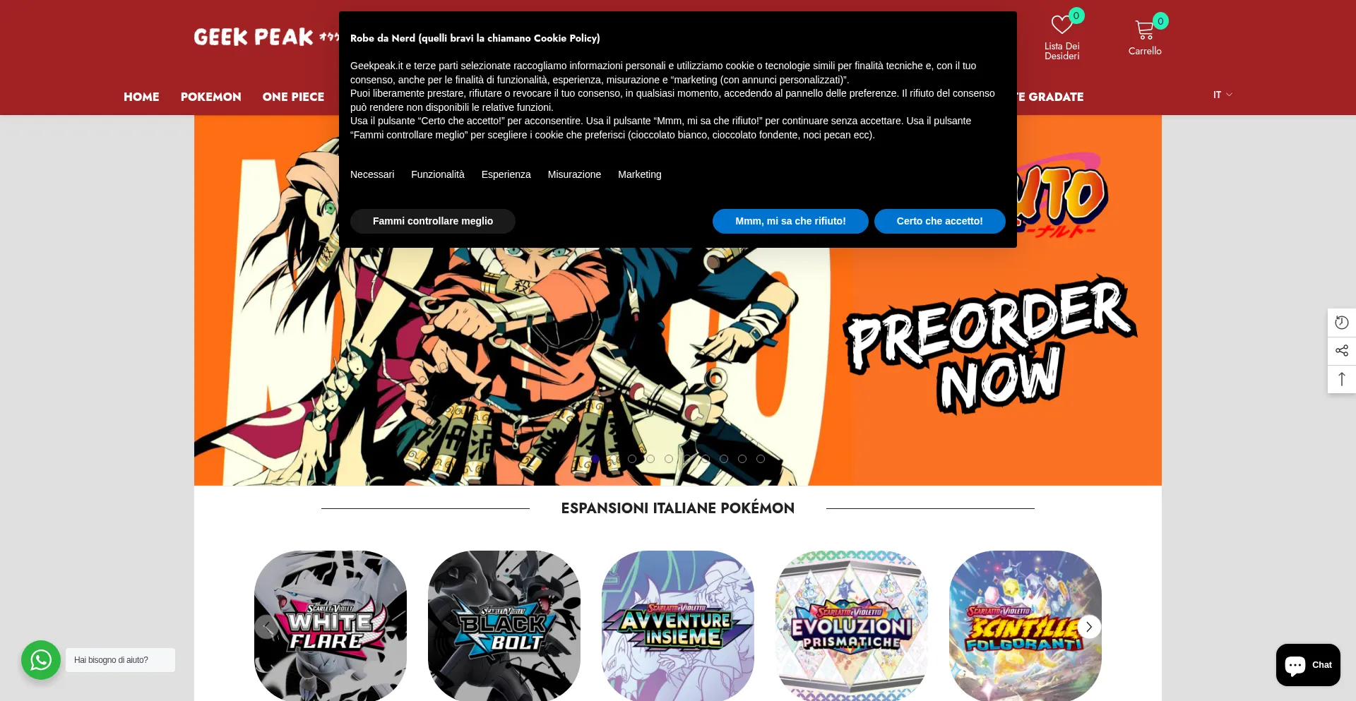 Website screenshot of Geekpeak.it