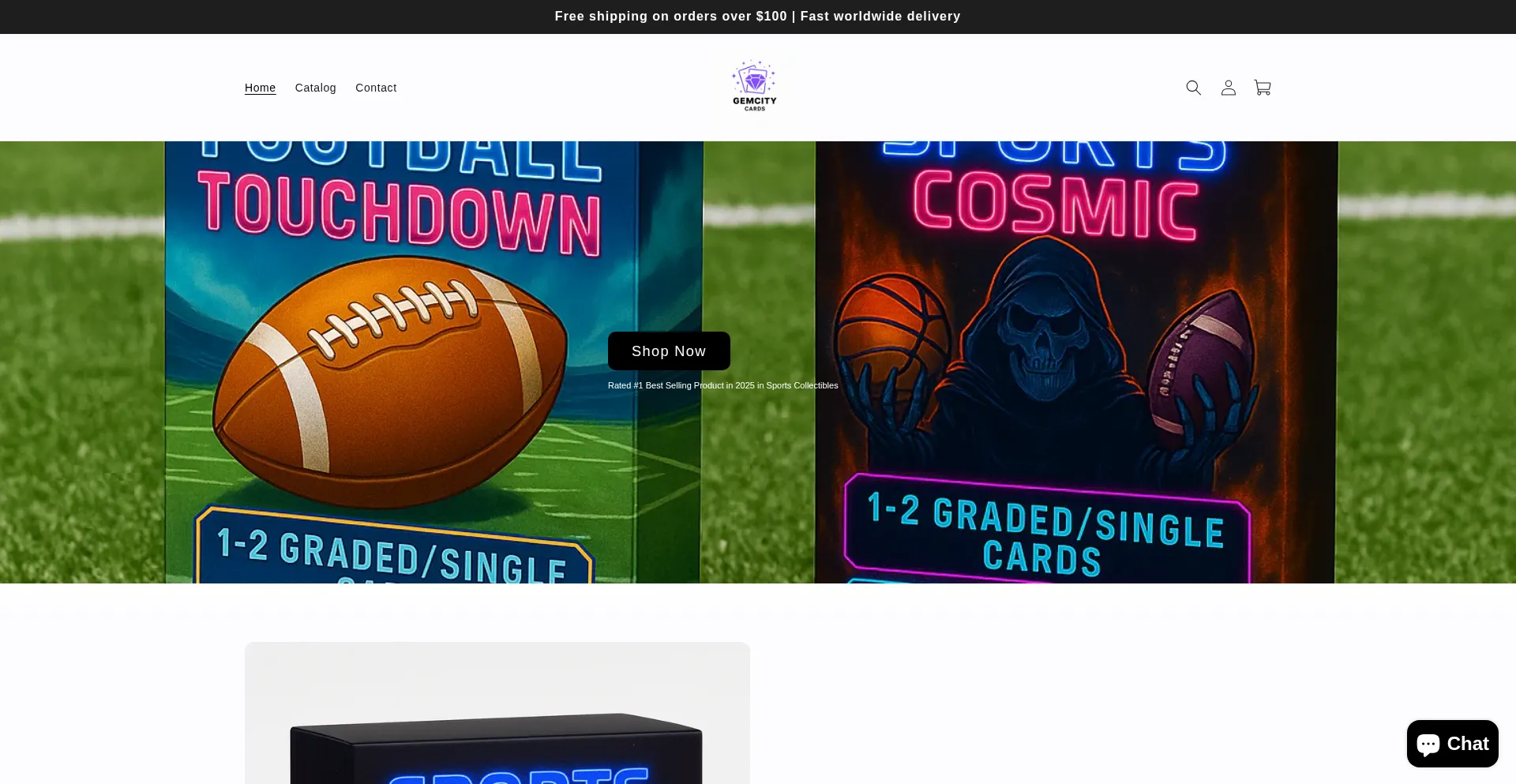 Website screenshot of Gemcitycards.com