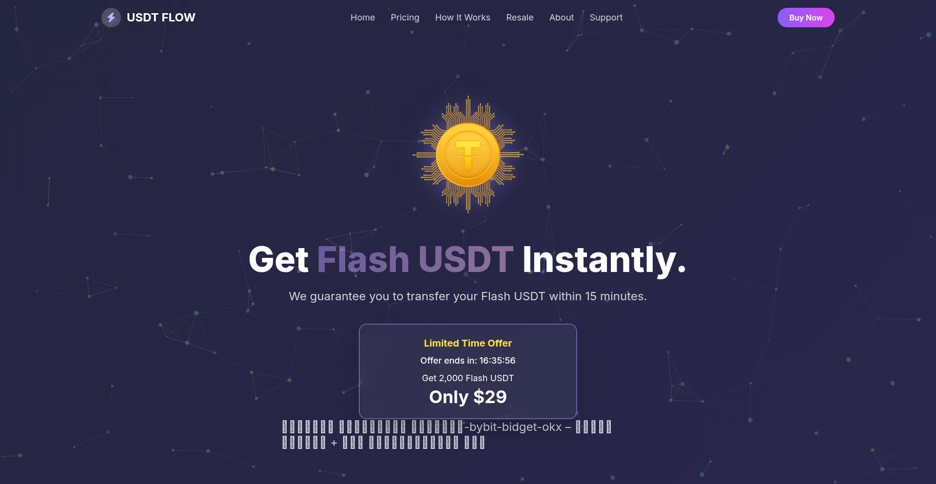 Generateflashusdt.com Screenshot