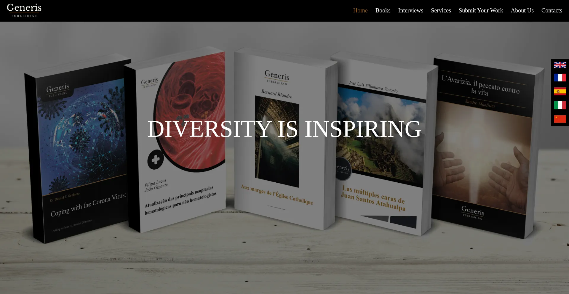 Website screenshot of Generis-publishing.com
