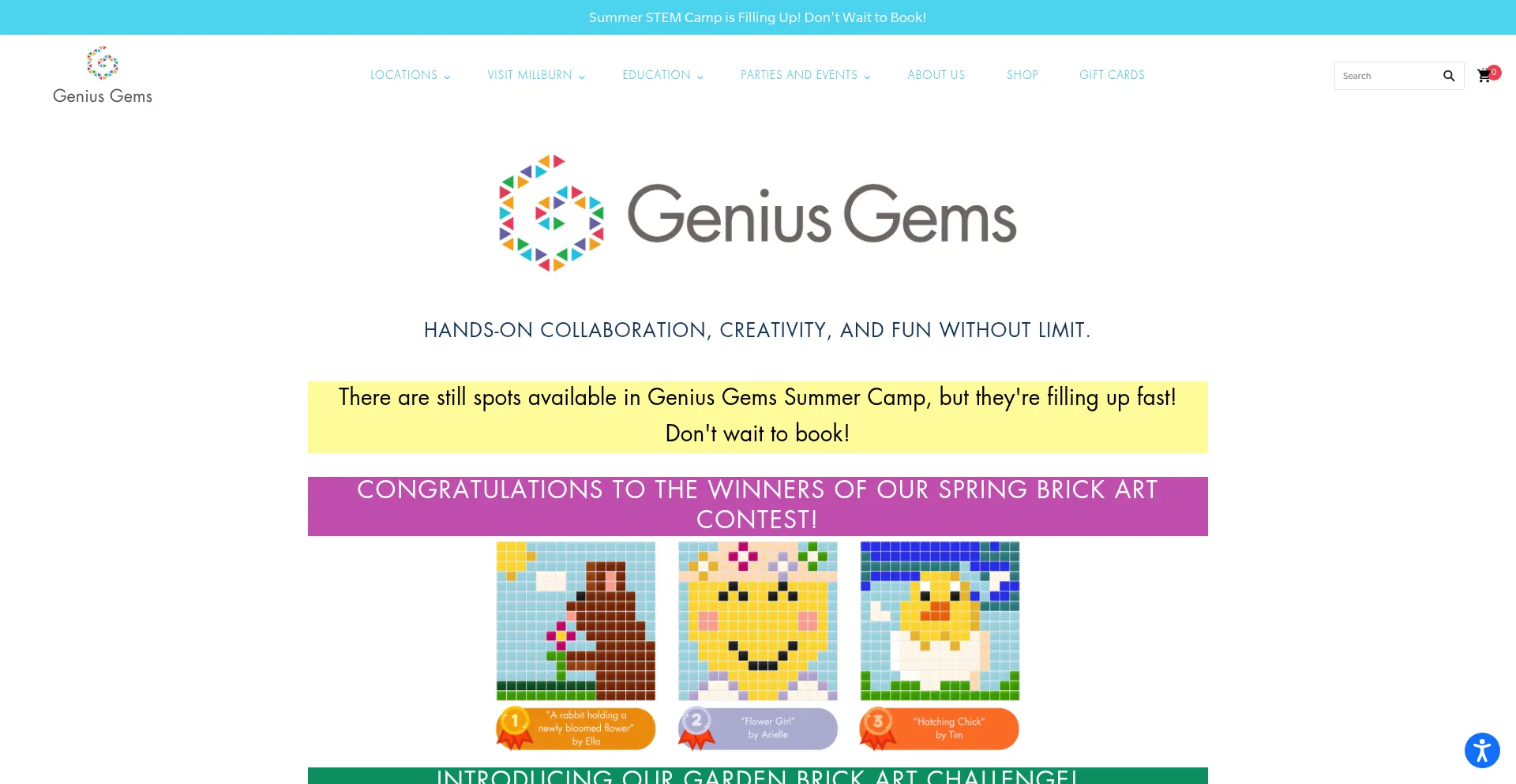 Website screenshot of Geniusgems.com