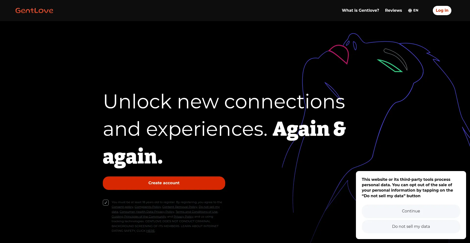 Website screenshot of Gentlove.com
