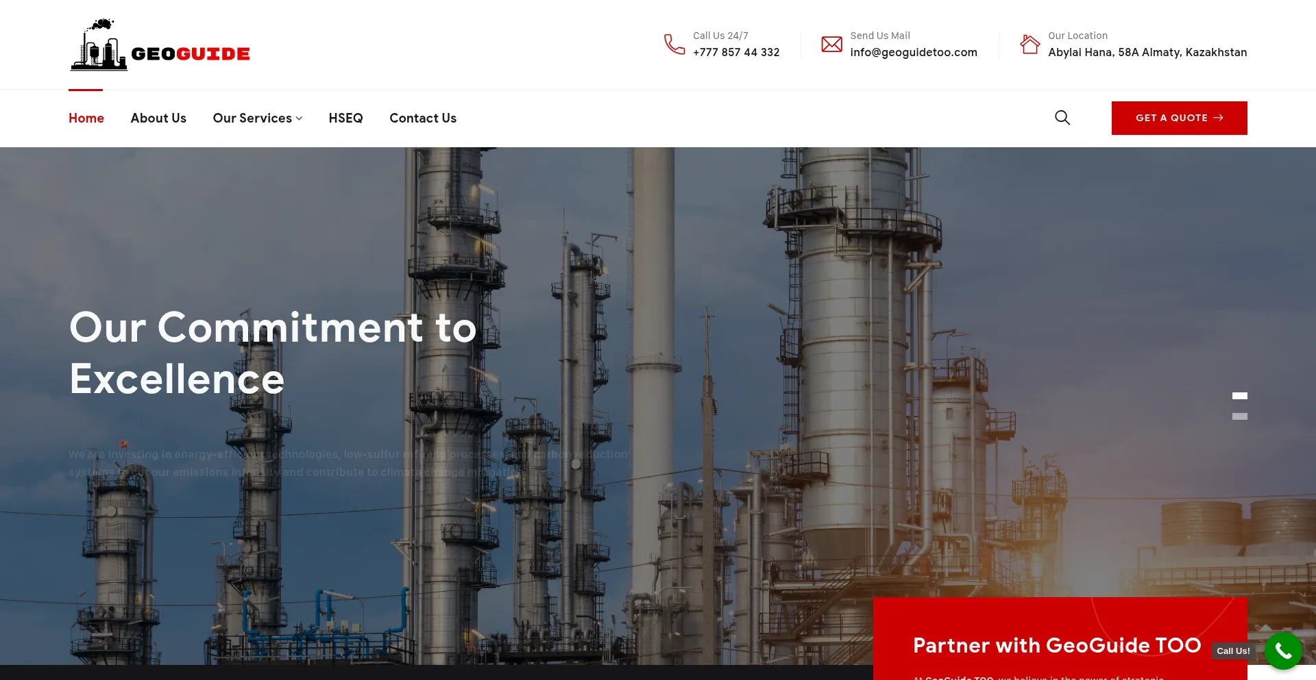Website screenshot of Geoguidetoo.com