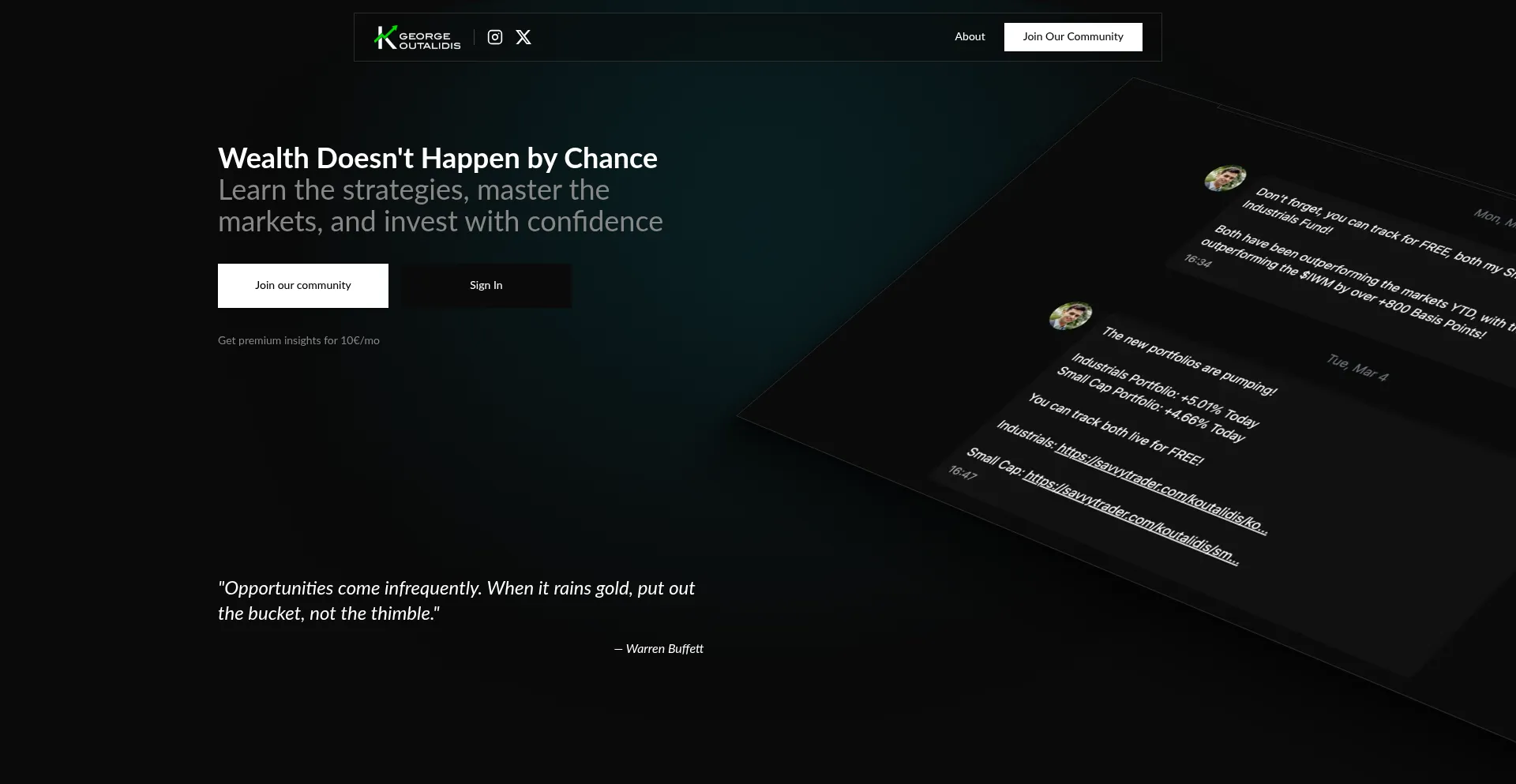 Website screenshot of Georgekoutalidis.com