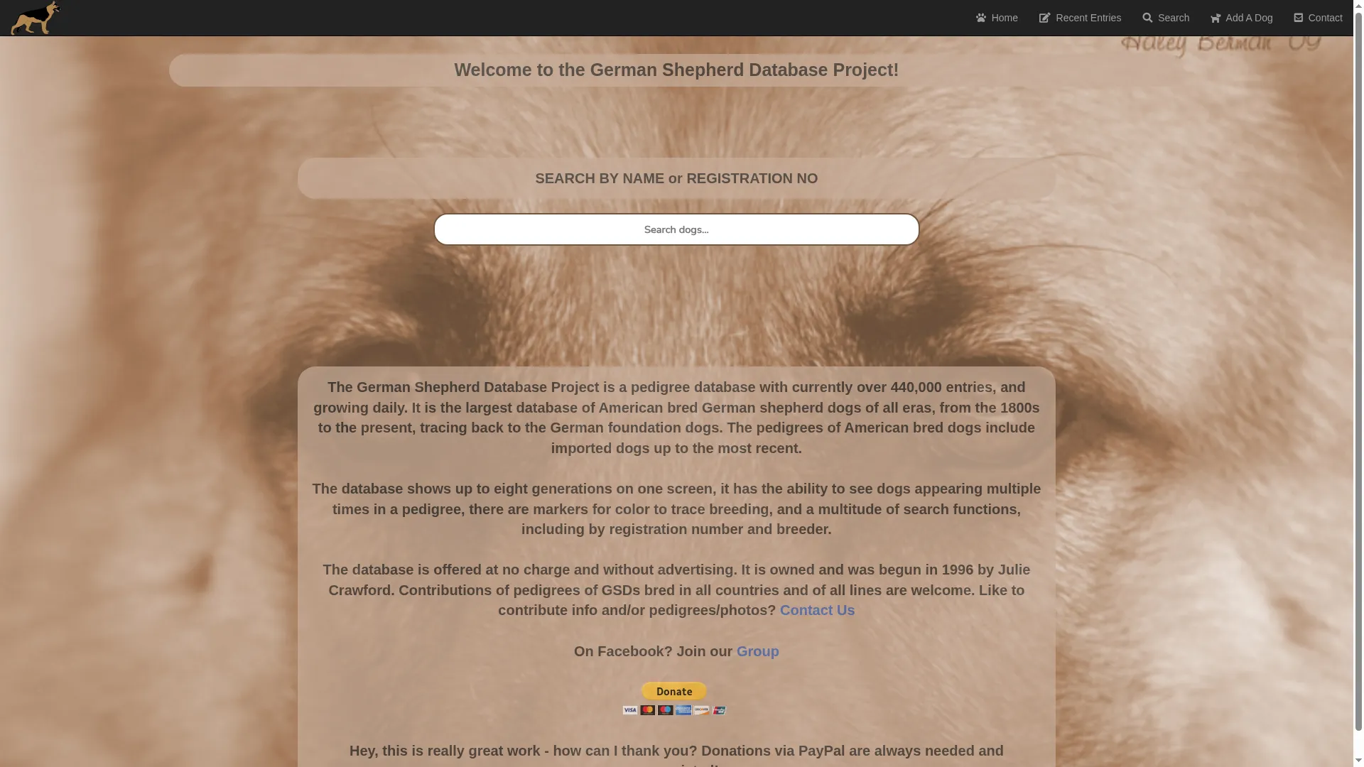 Germanshepherddatabase.org