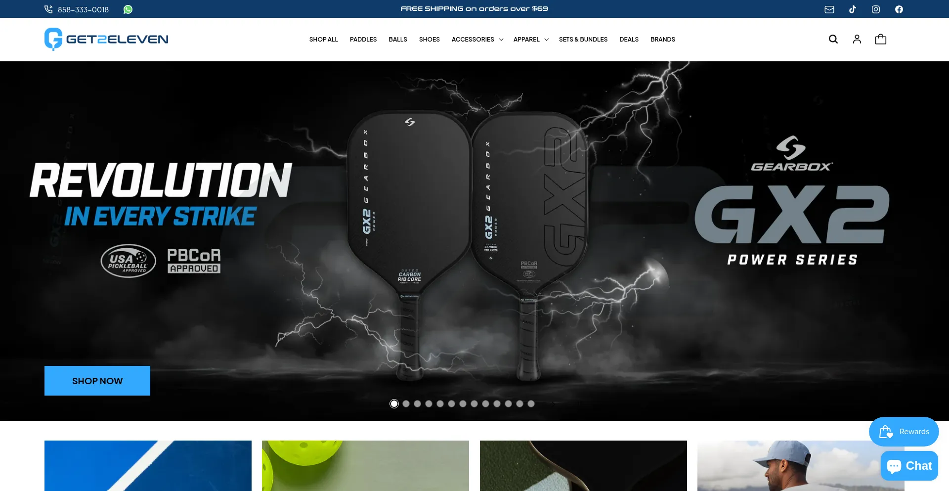 Website screenshot of Get2eleven.com