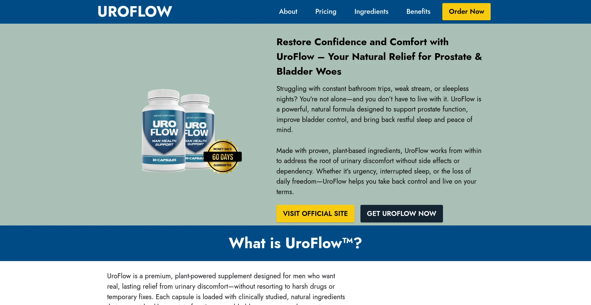 Get-uroflow.com Screenshot