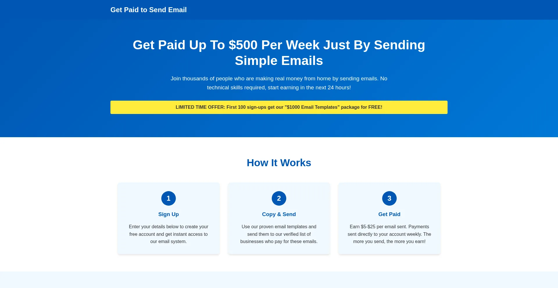 Getpaidtosendemail.com é Seguro e Confiável?