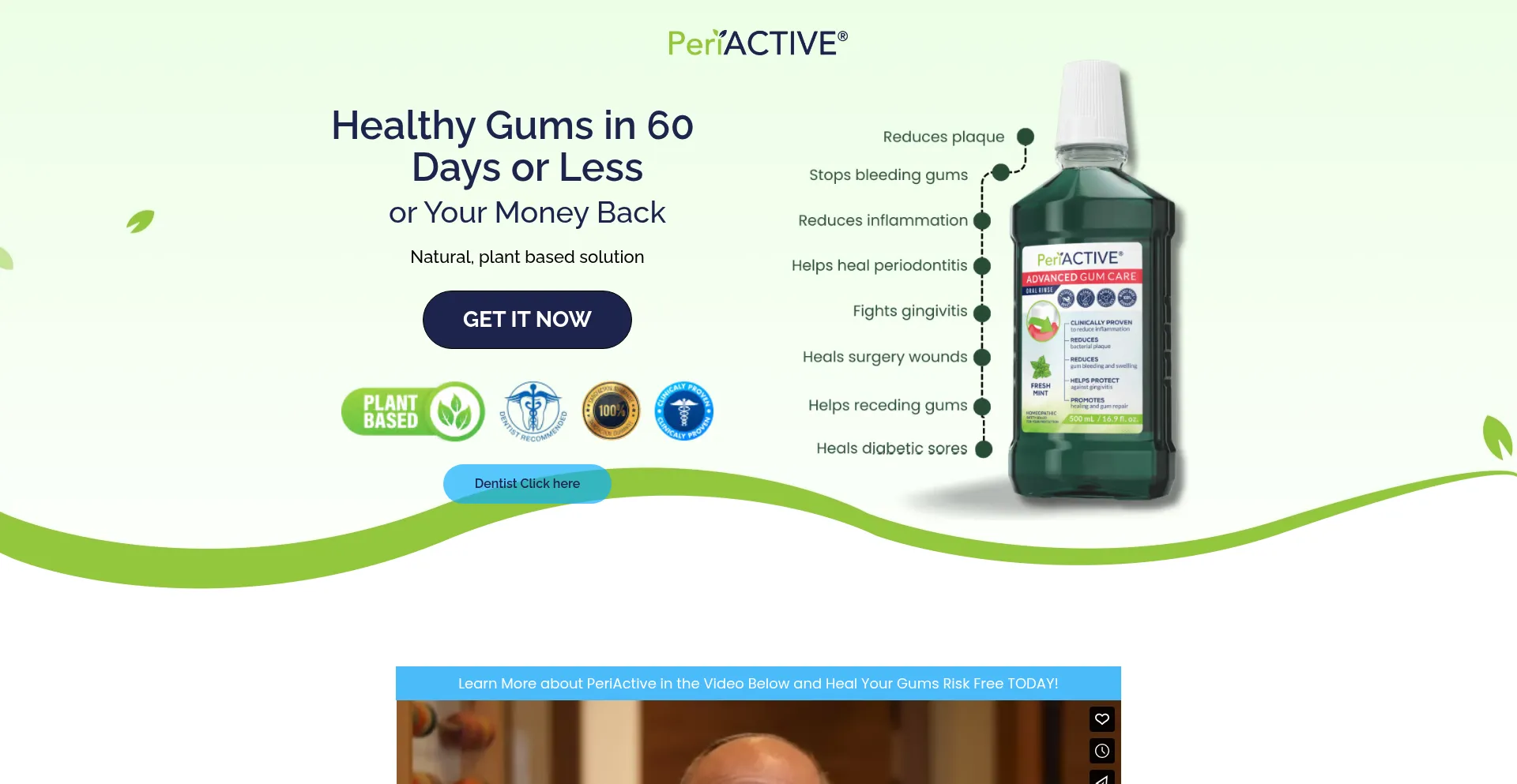 Website screenshot of Getperiactive.com
