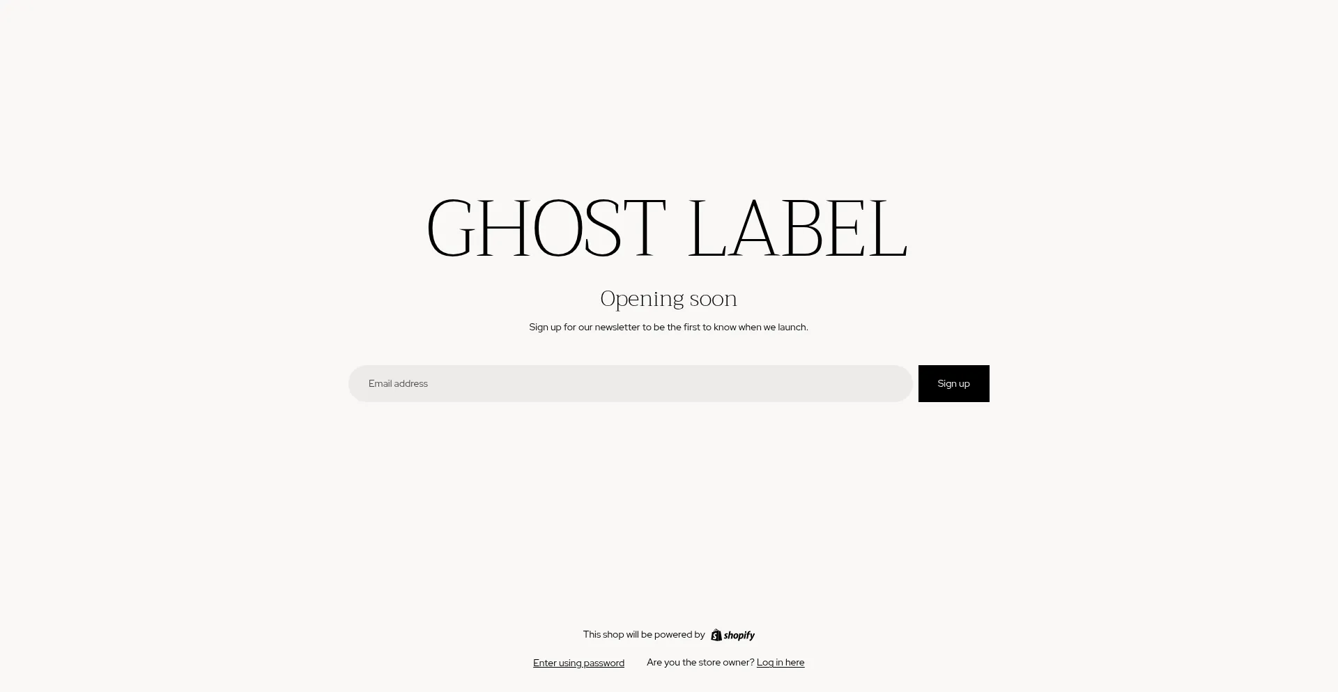 Website screenshot of Ghostlabel.store