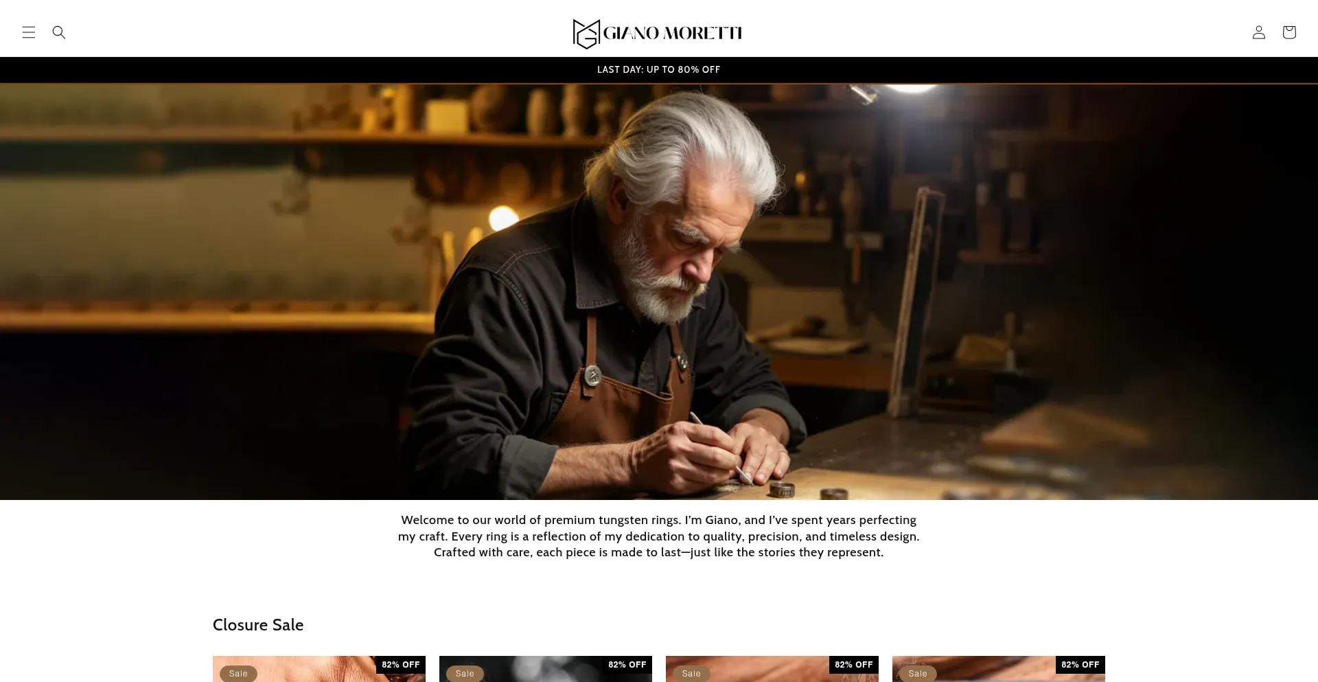 Website screenshot of Giano-moretti.com
