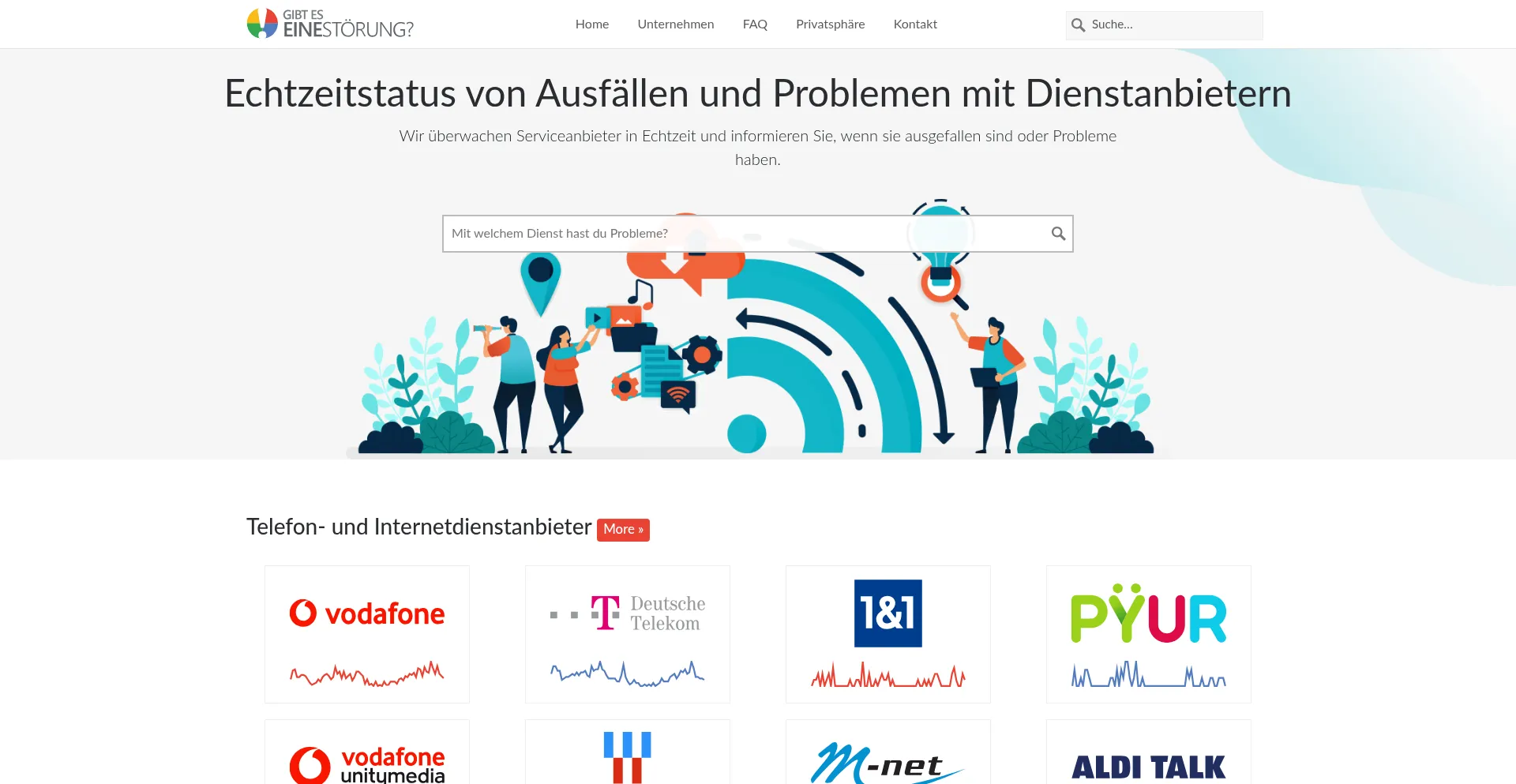 Website screenshot of Gibteseinestorung.de
