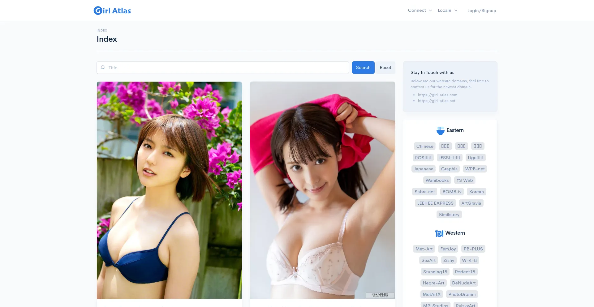 Website screenshot of Girl-atlas.net