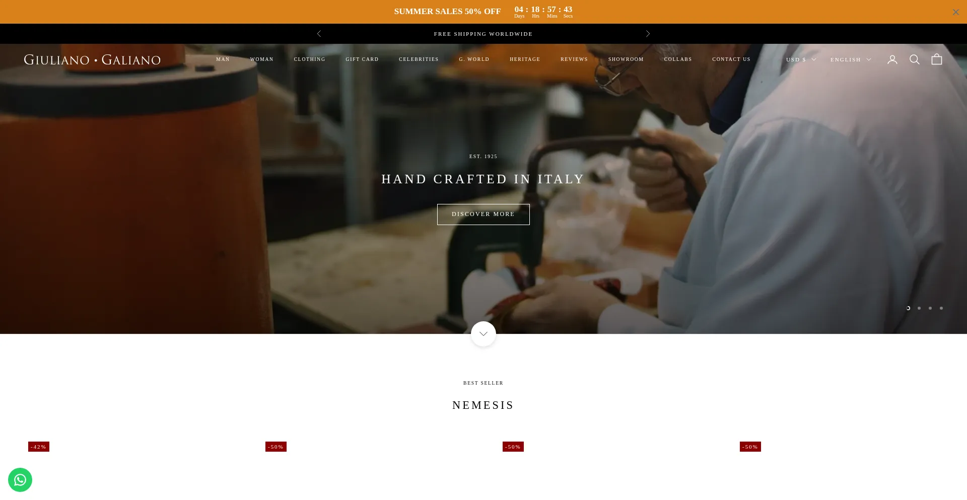 Website screenshot of Giulianogaliano.com