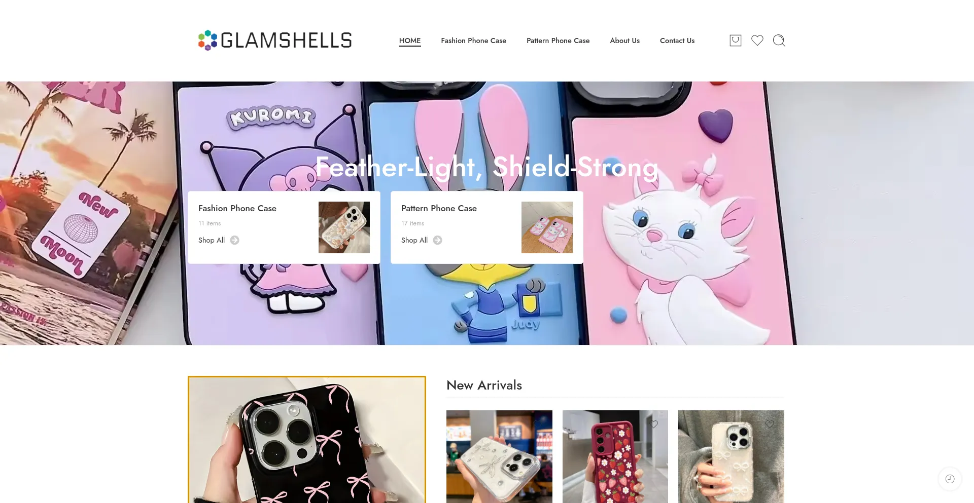 Glamshells.com Screenshot