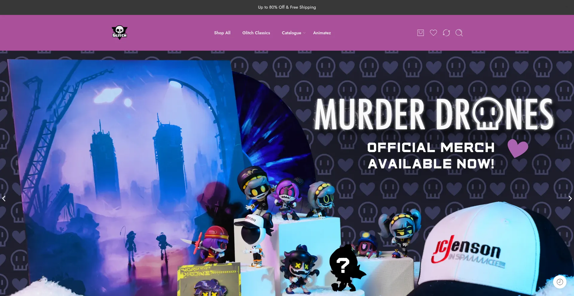 Website screenshot of Glitchproductionsco.com