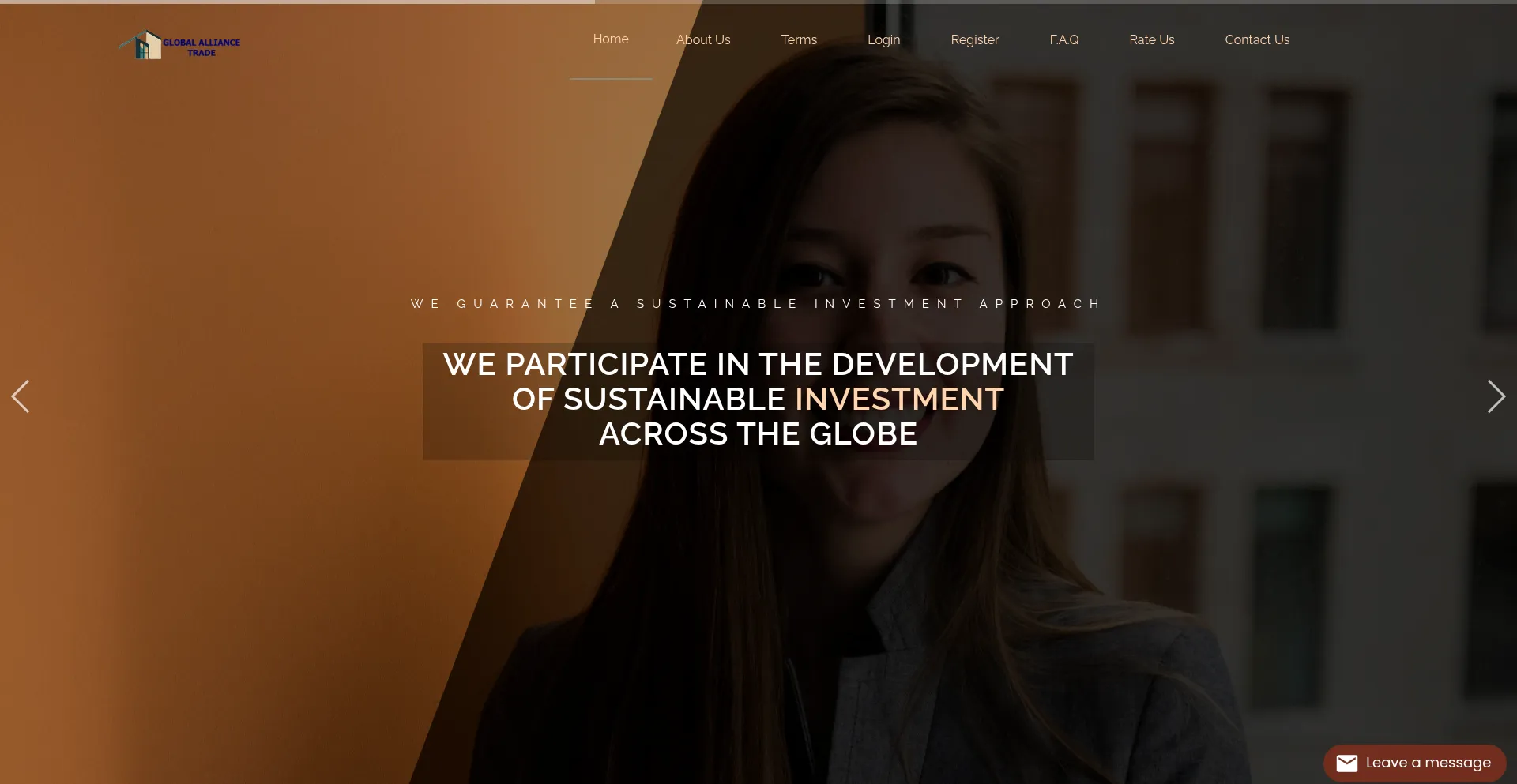 Website screenshot of Globalalliance-trade.com