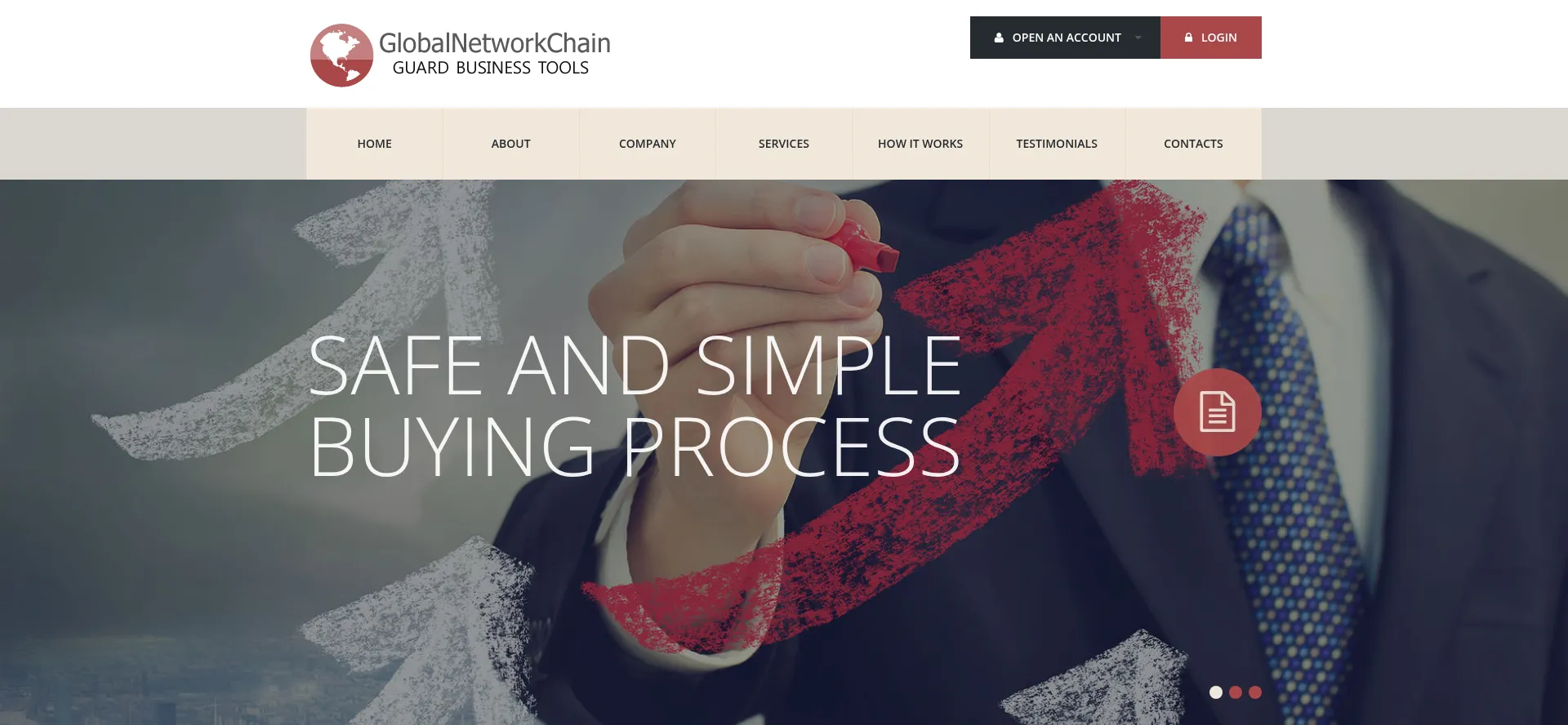 Website screenshot of Globalnetworkchain.com