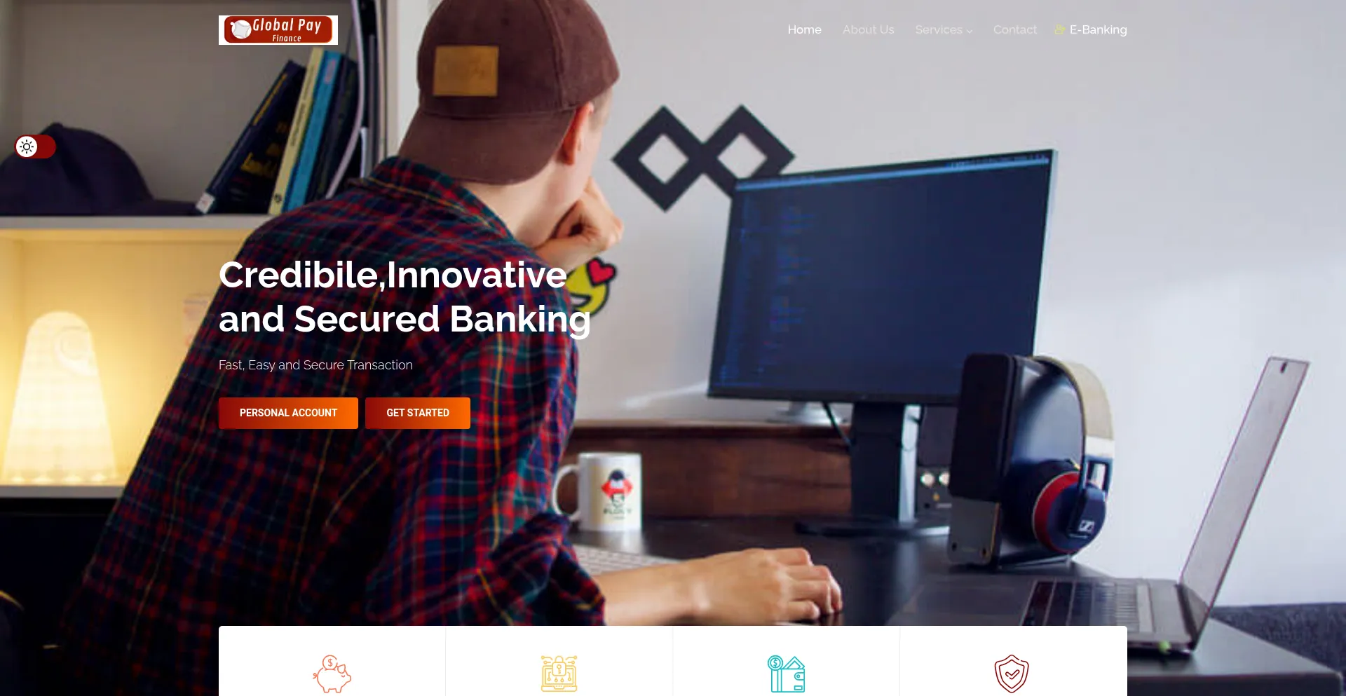 Website screenshot of Globalpayfinance.xyz