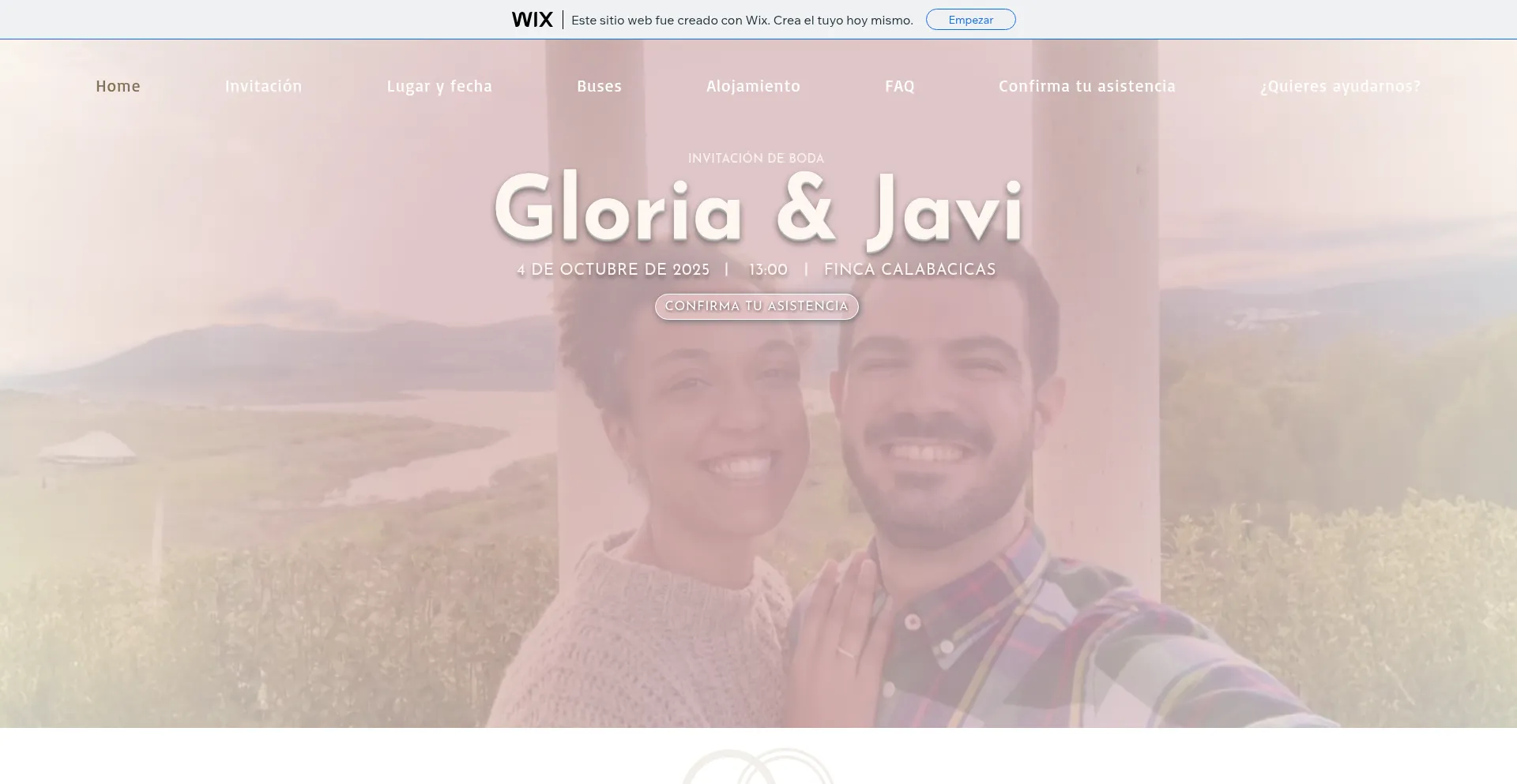Website screenshot of Gloriayjavi2025.com