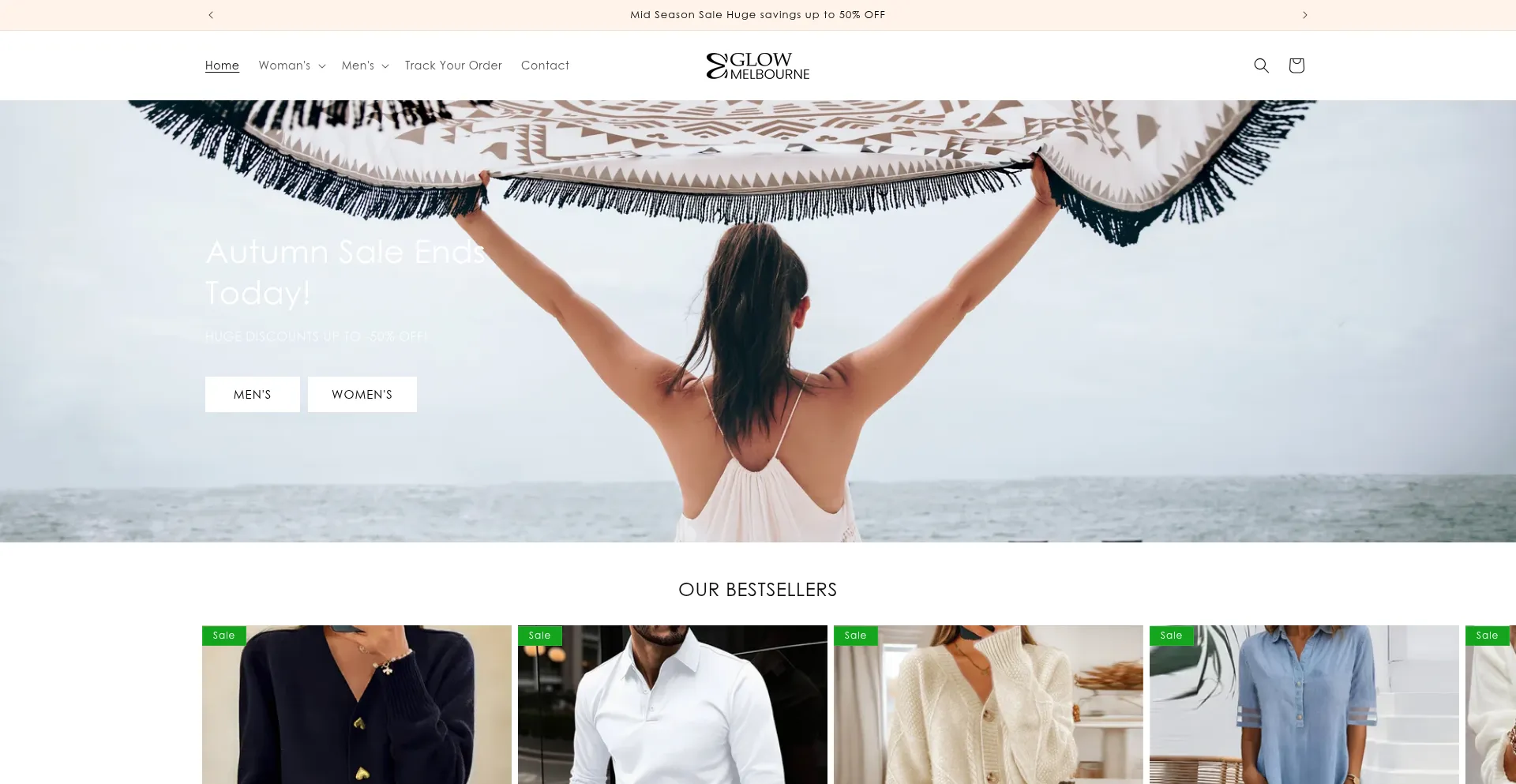 Website screenshot of Glow-melbourne.com