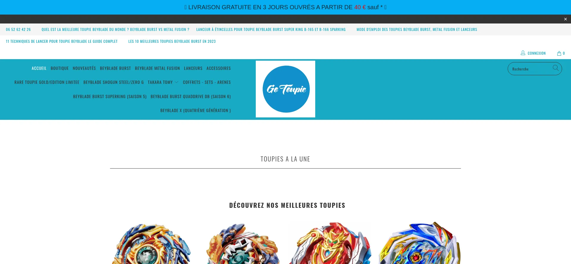 Website screenshot of Go-toupie.com