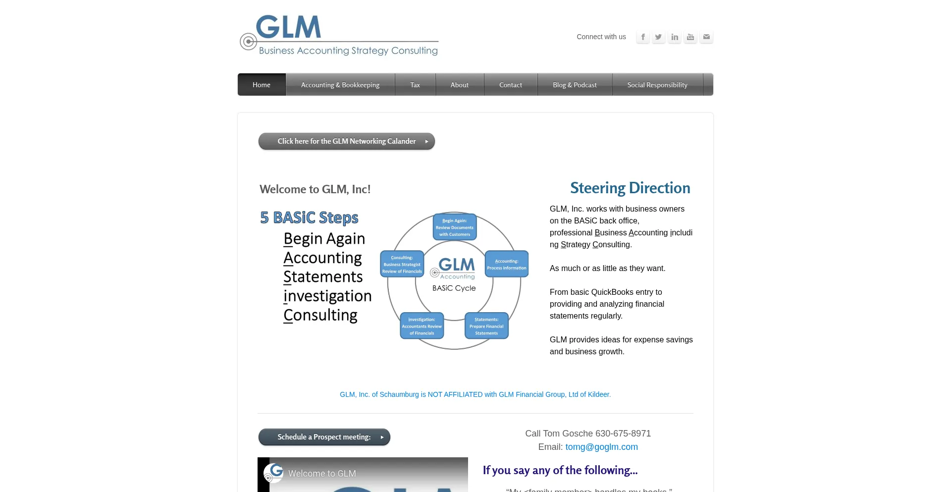 Website screenshot of Goglm.com