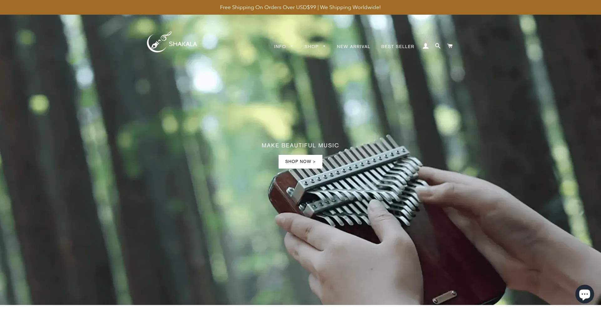 Website screenshot of Gokalimba.com