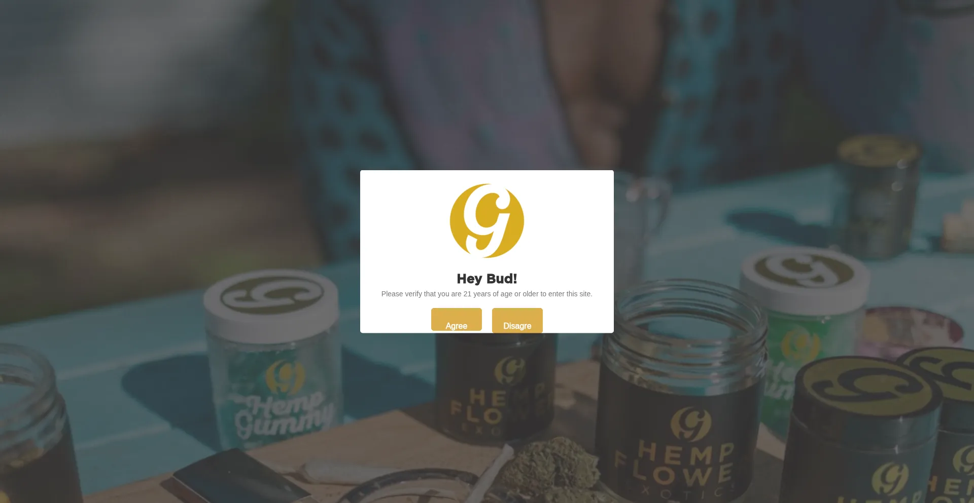 Website screenshot of Goldcbd.com