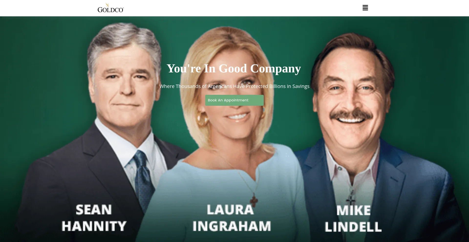 Website screenshot of Goldcoinvestment.com