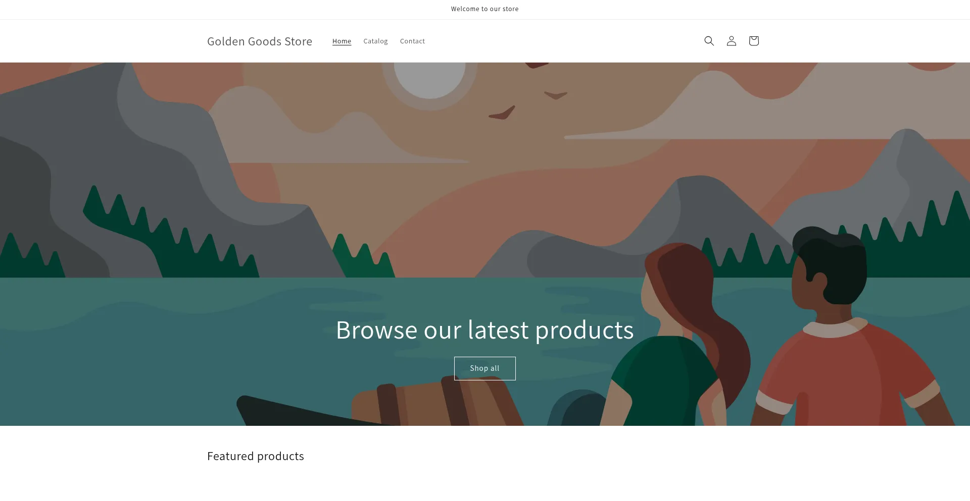 Website screenshot of Goldengoodsstore.com
