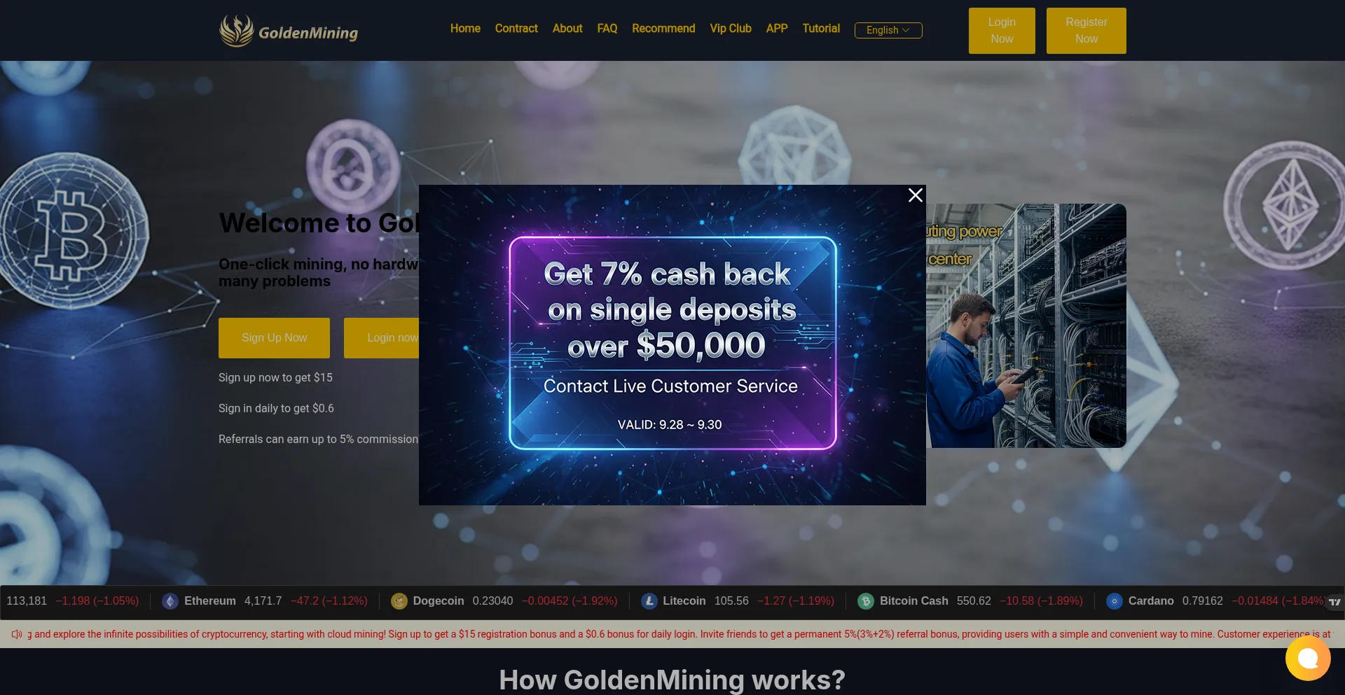 Goldenmining.com Screenshot