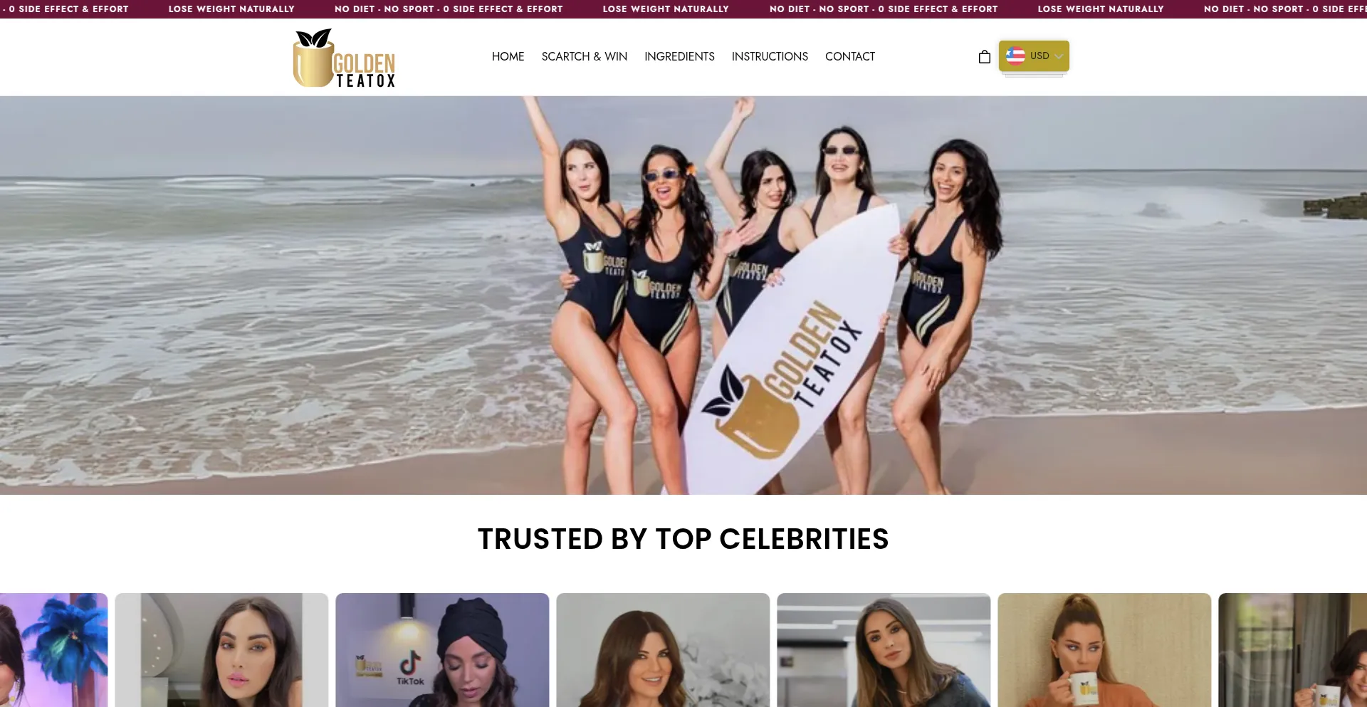 Goldenteatox.com Screenshot