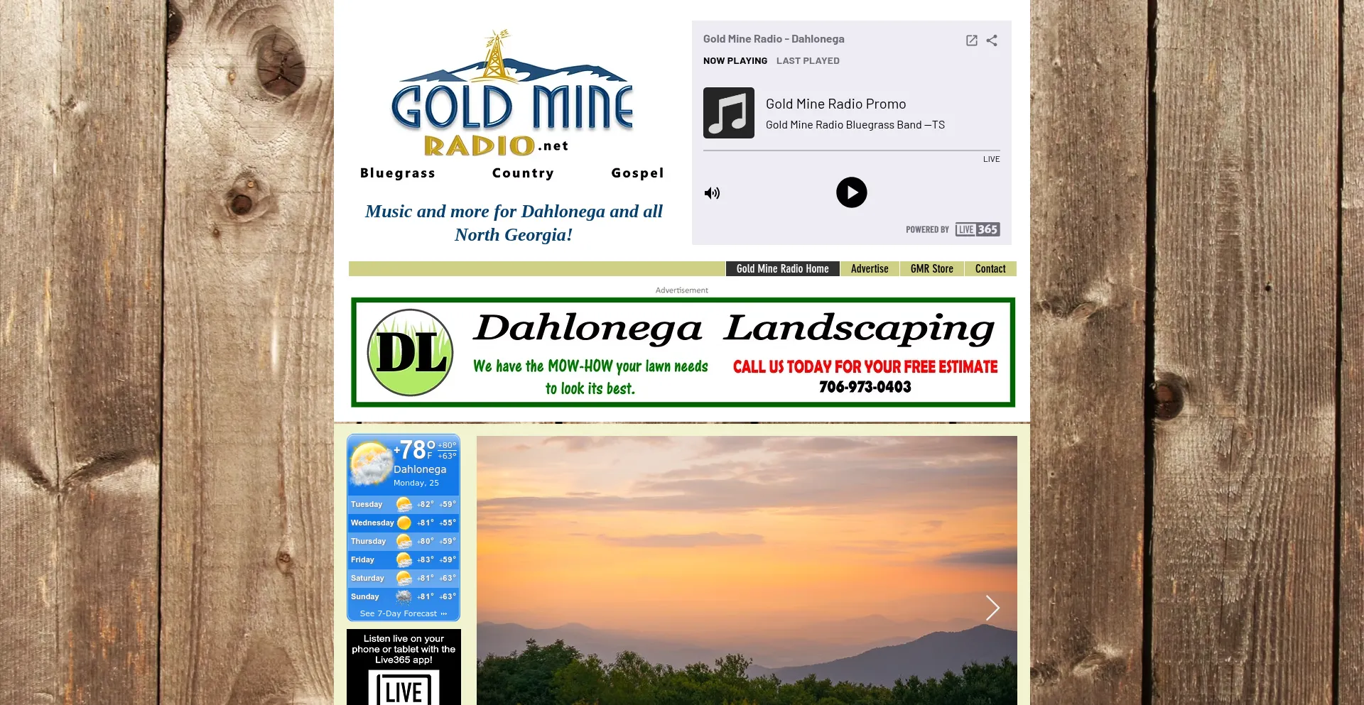 Website screenshot of Goldmineradio.net