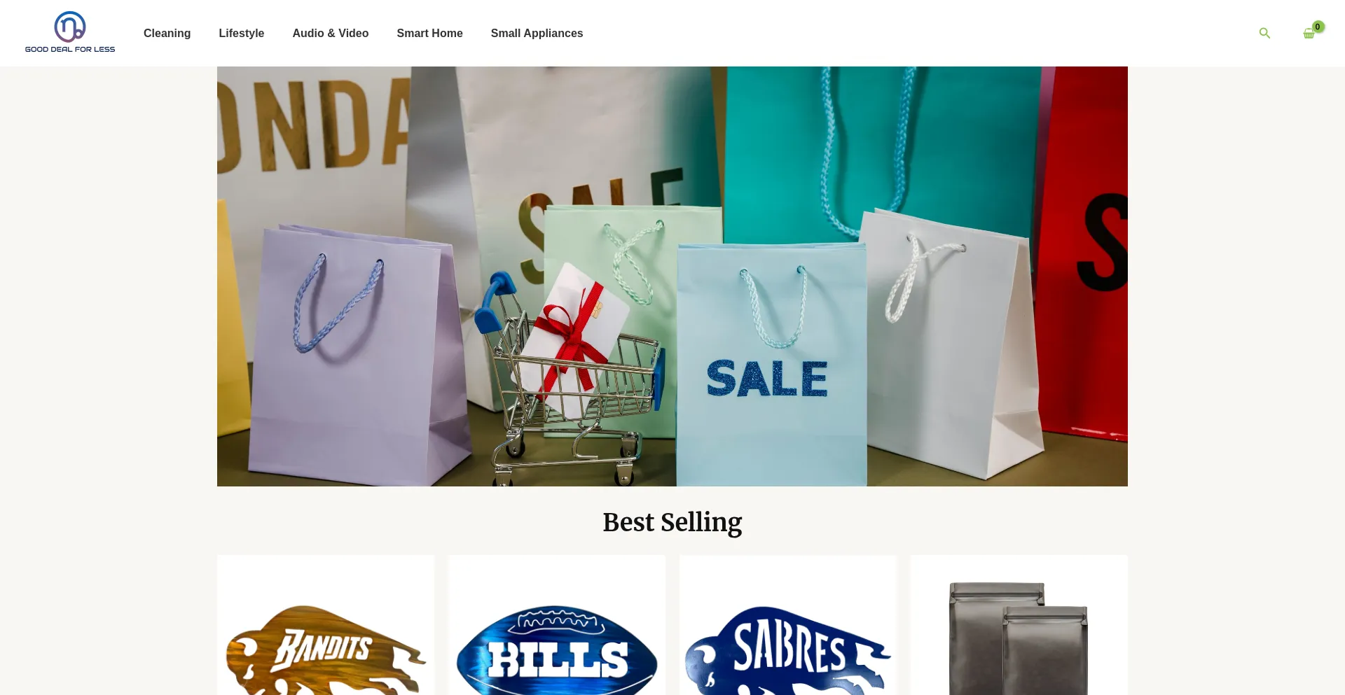 Website screenshot of Gooddealforless.com