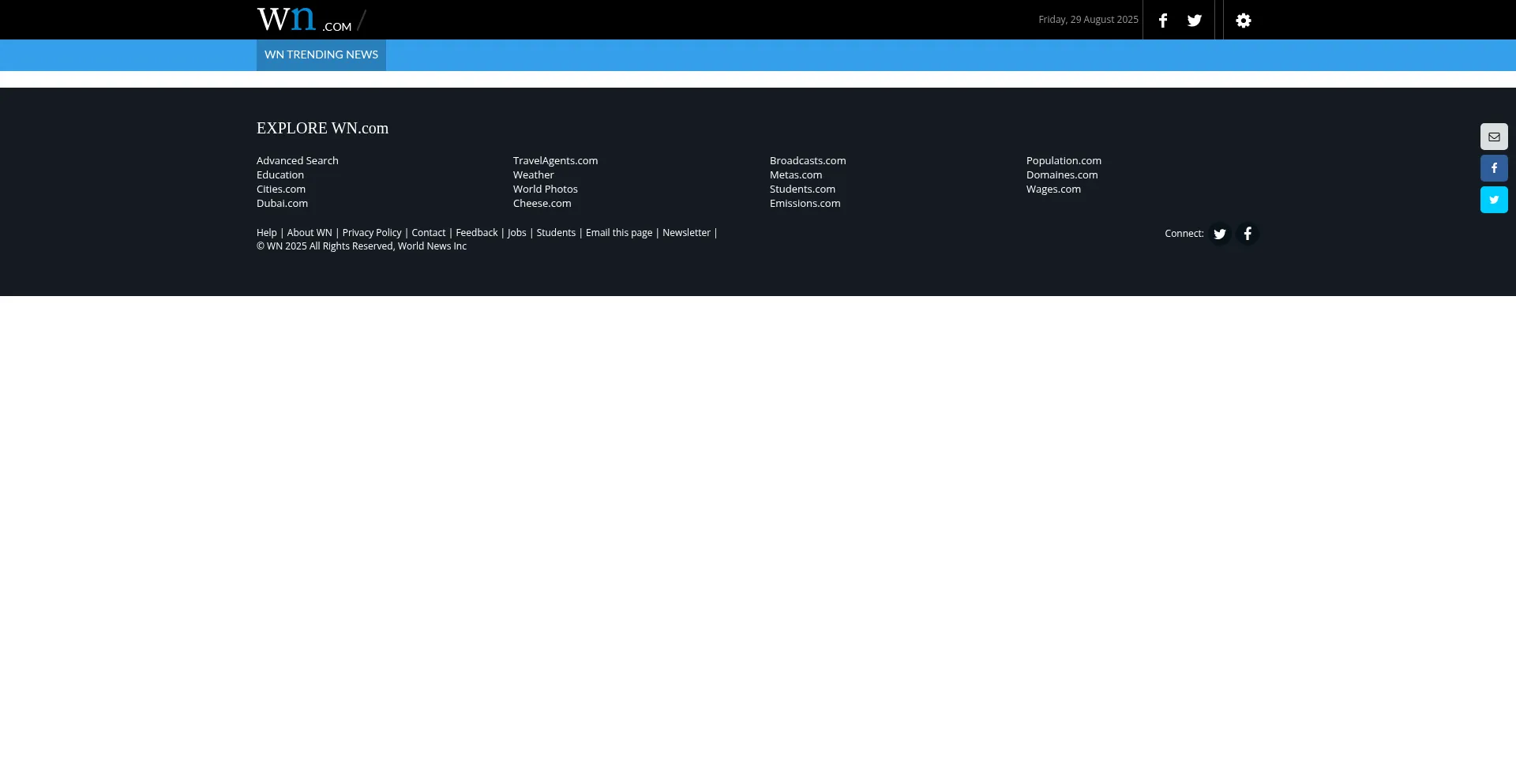 Website screenshot of Gossipexpert.com