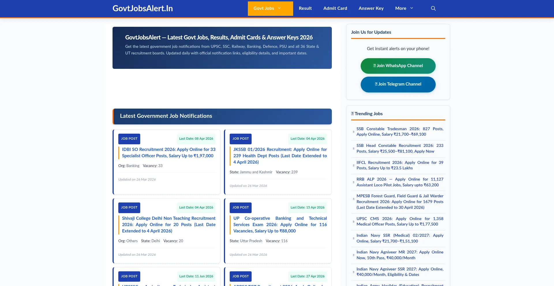 Govtjobsalert.in