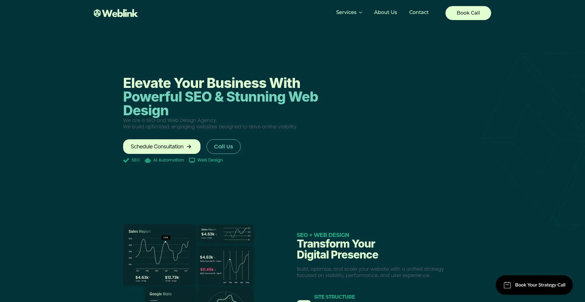 Website screenshot of Goweblink.io