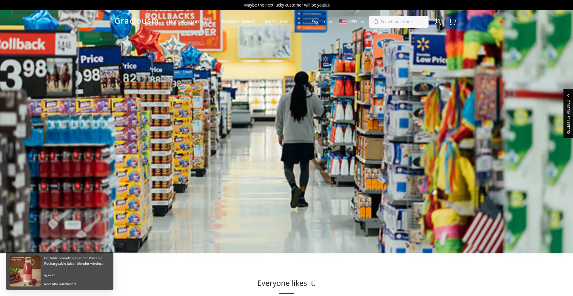 Website screenshot of Graciousm.com