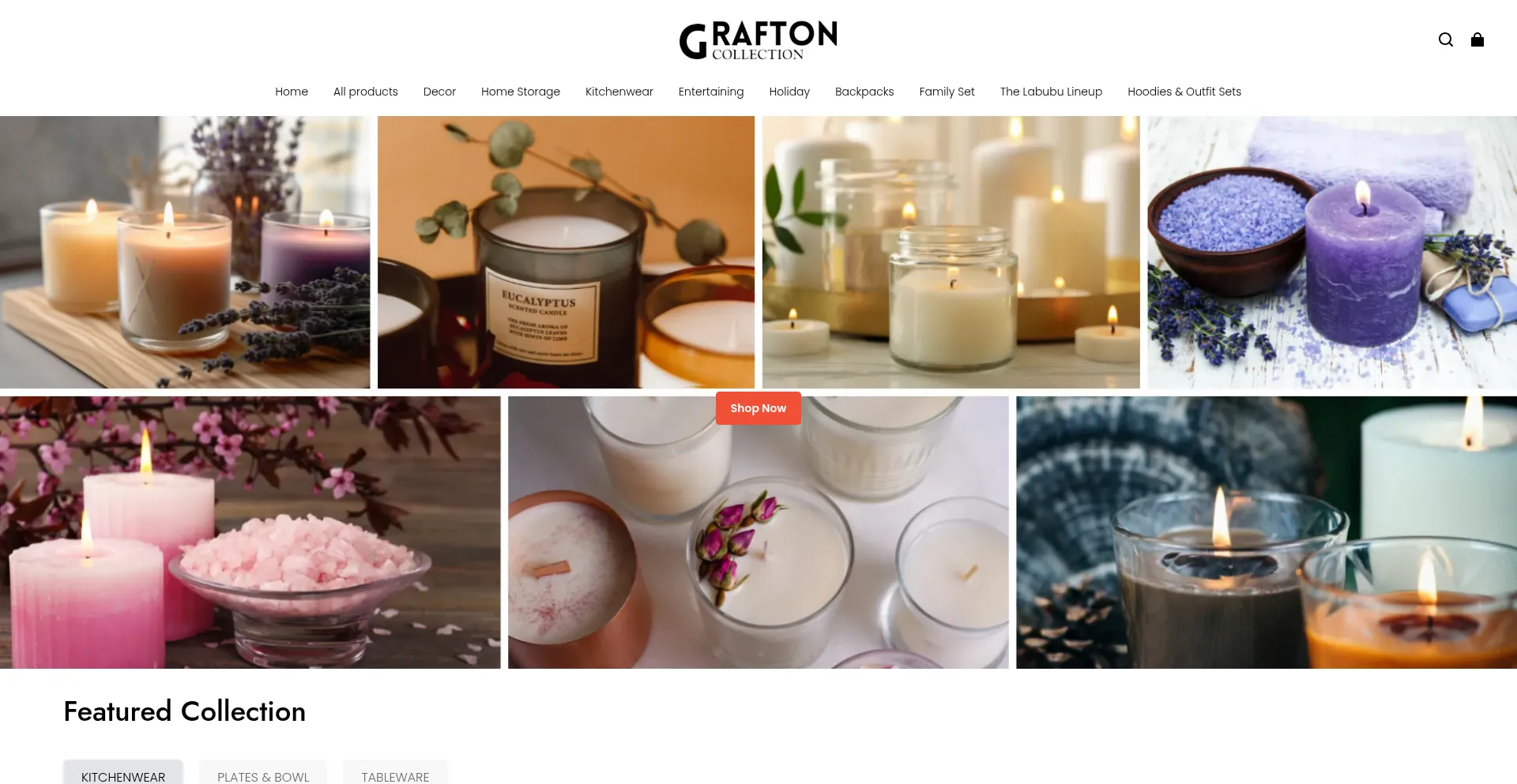 Website screenshot of Graftoncollection.com