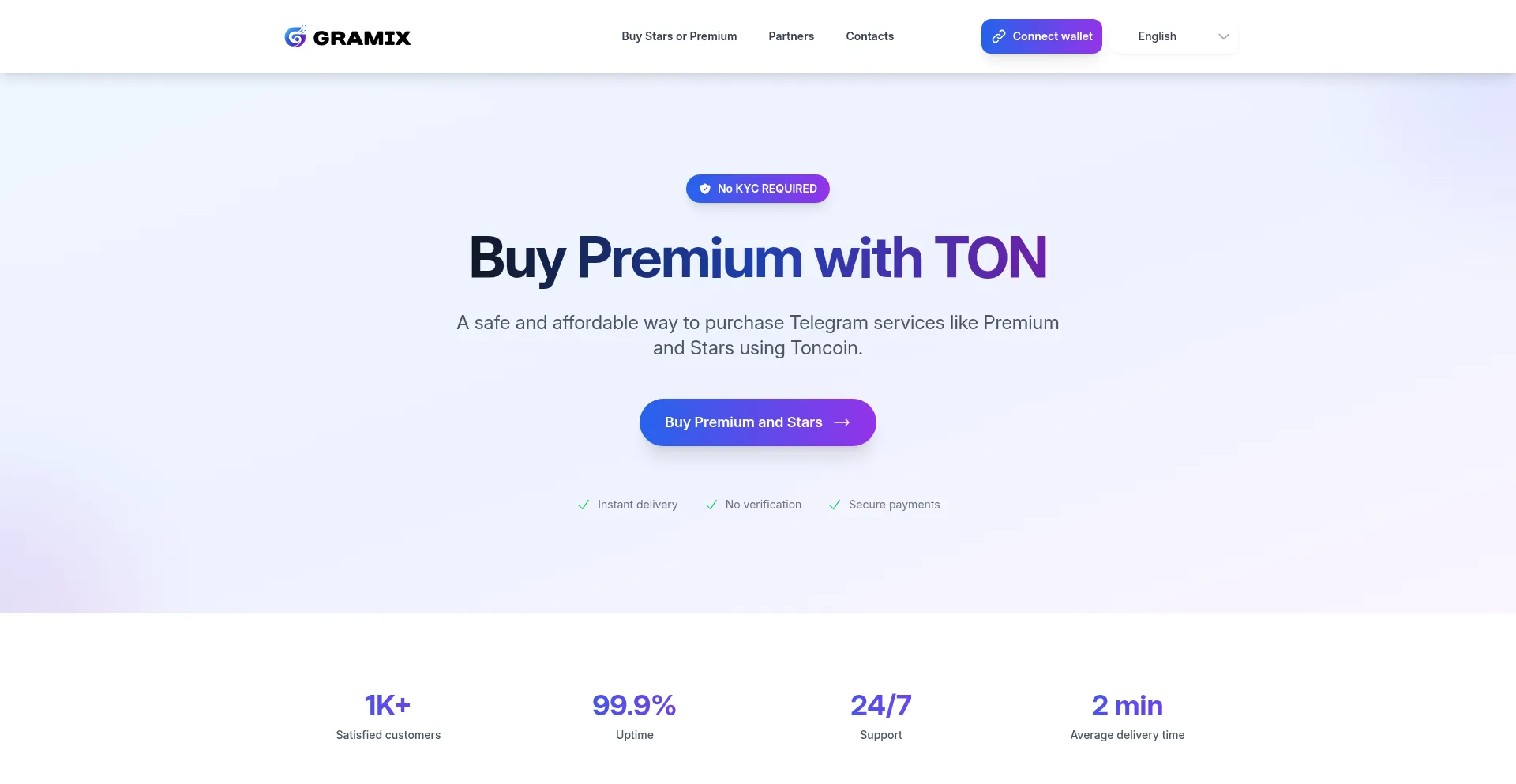 Website screenshot of Gramix.io