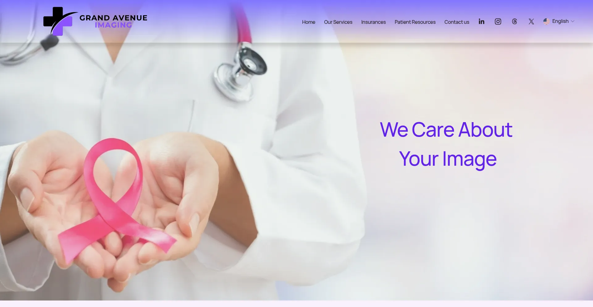 Website screenshot of Grandavenueimaging.com