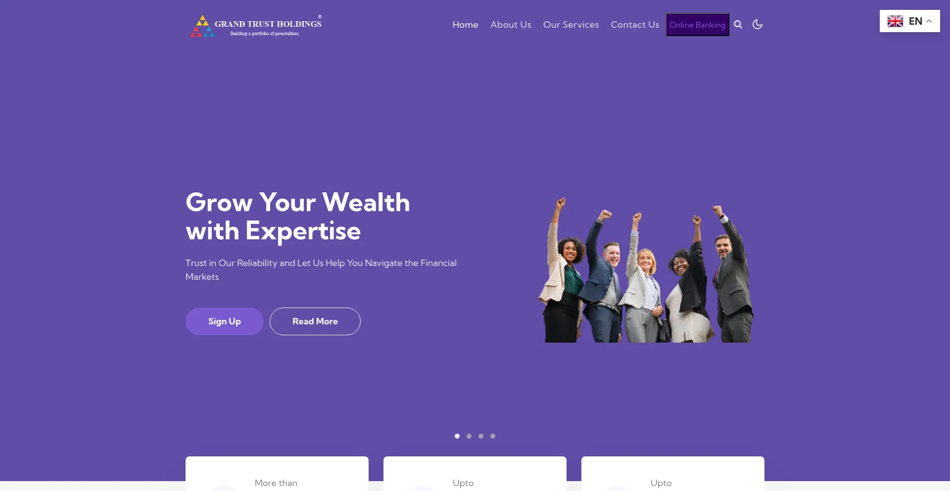 Website screenshot of Grandth.com