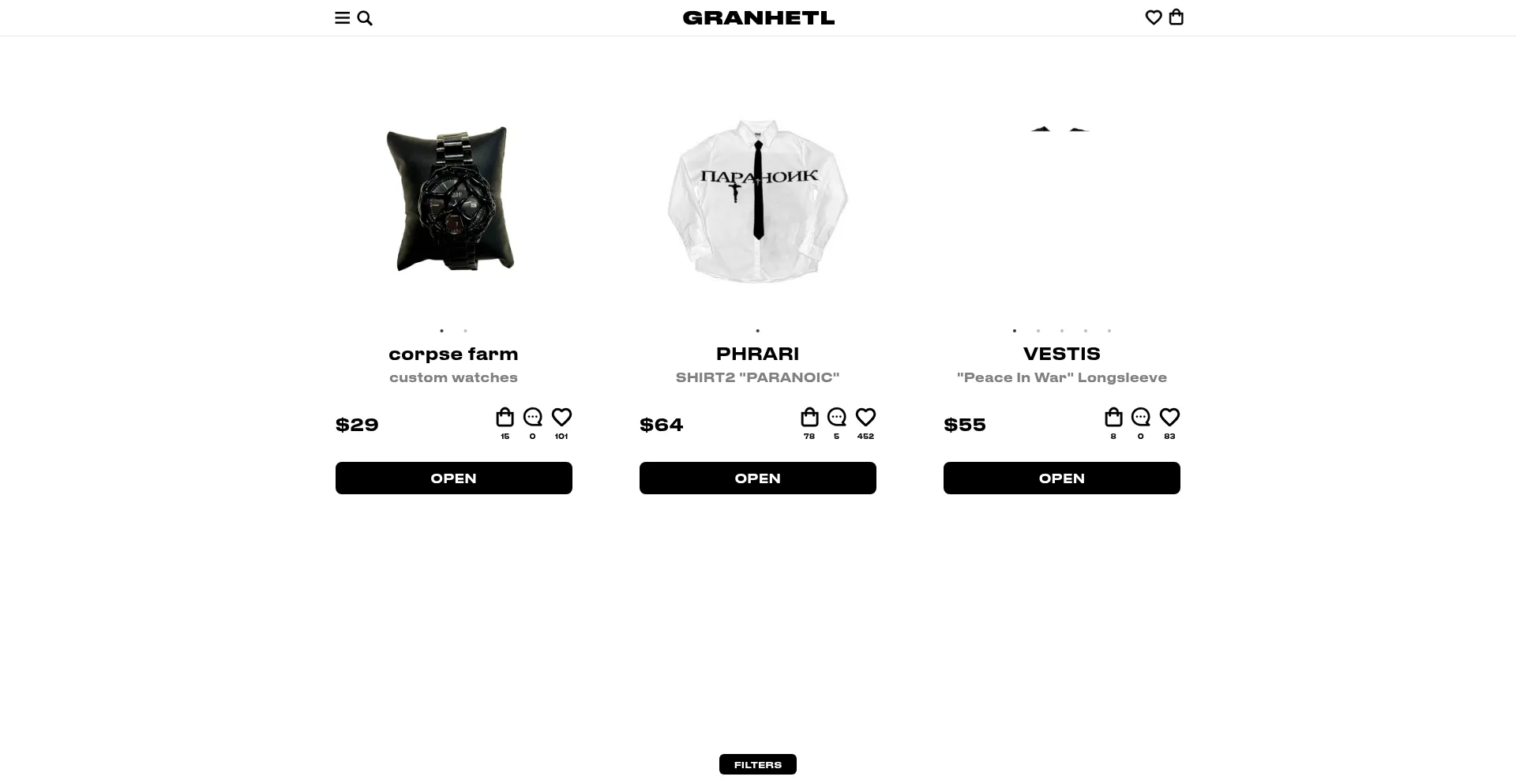 Website screenshot of Granhetl.com